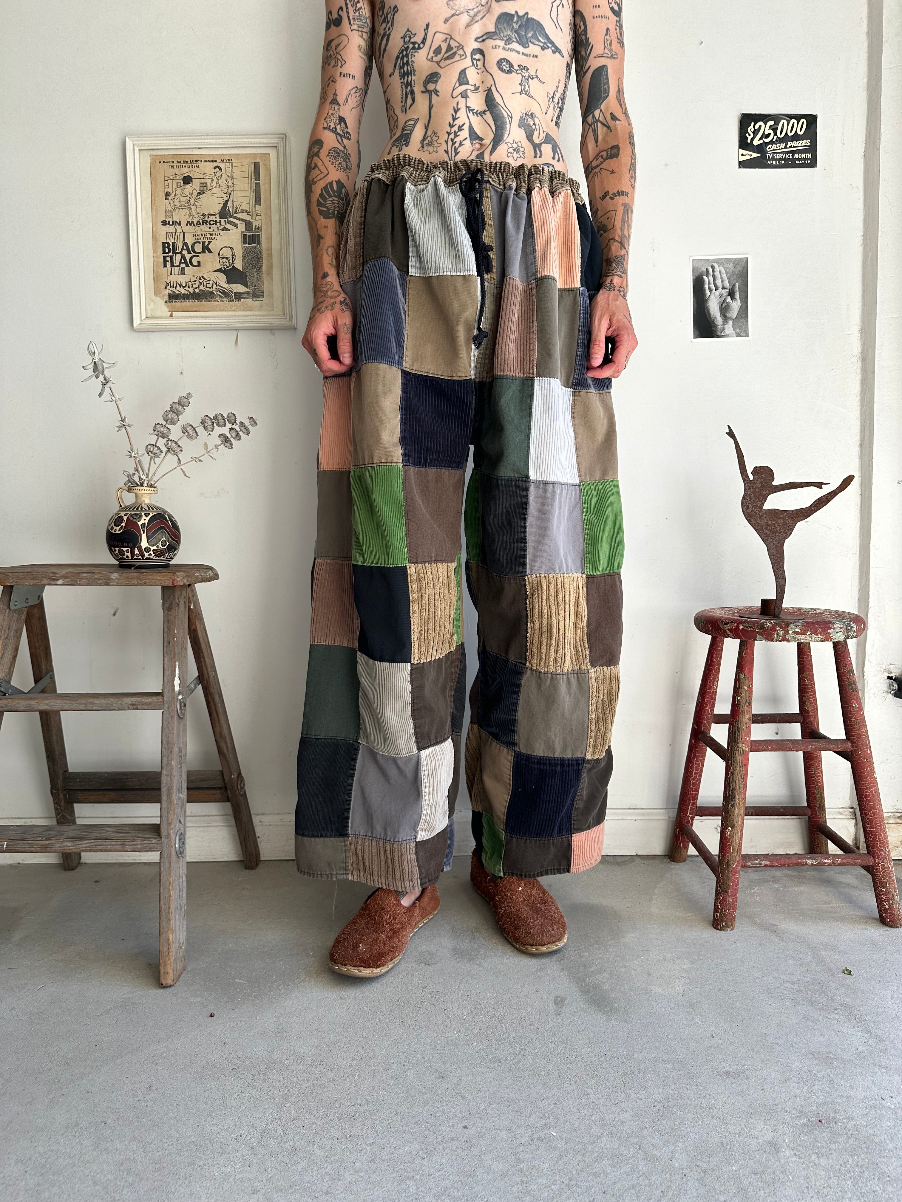 1990s Patchwork Trouser (Drawstring L/XL)