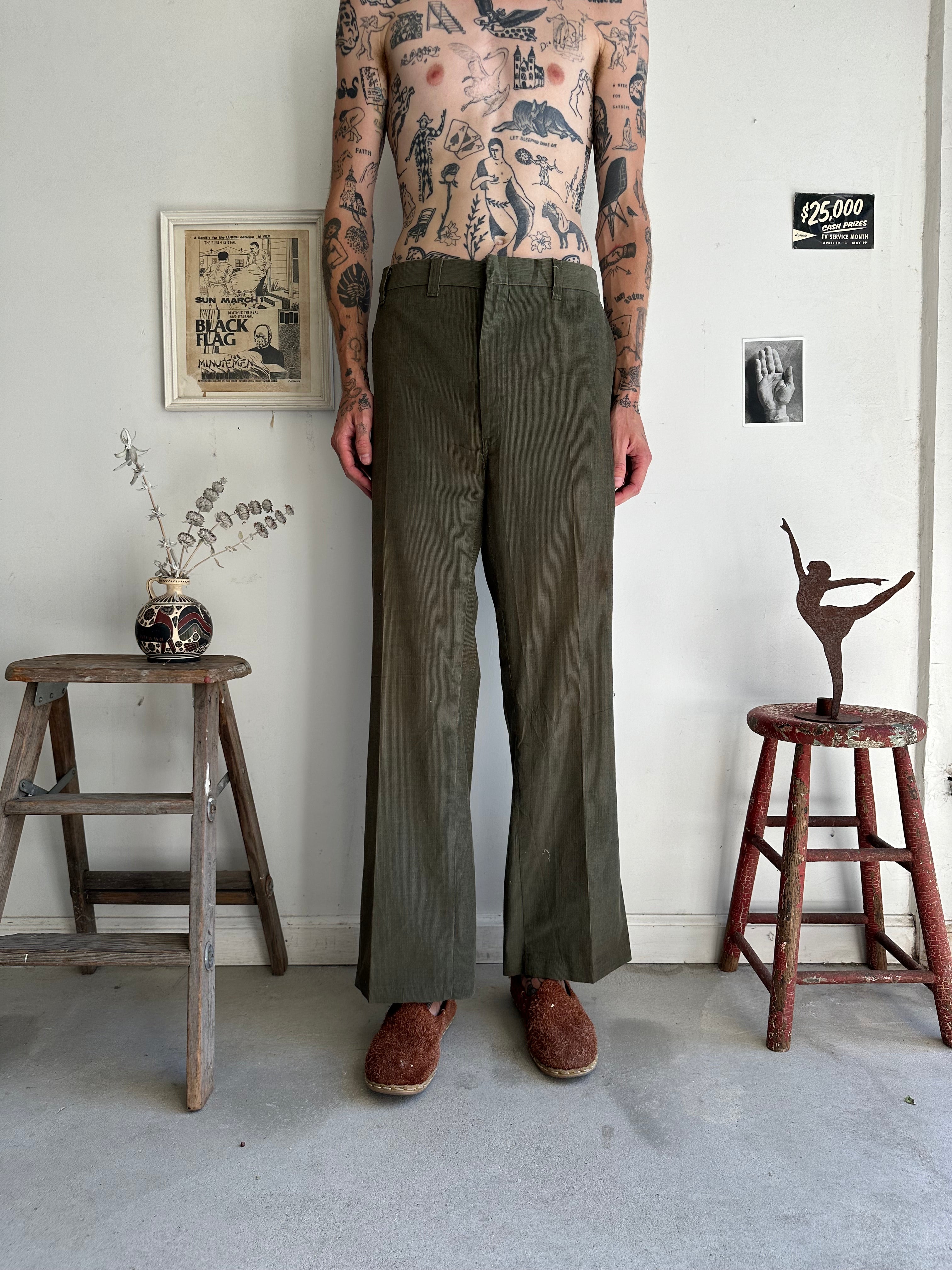 1970s Green Corduroy Trousers (38/30)