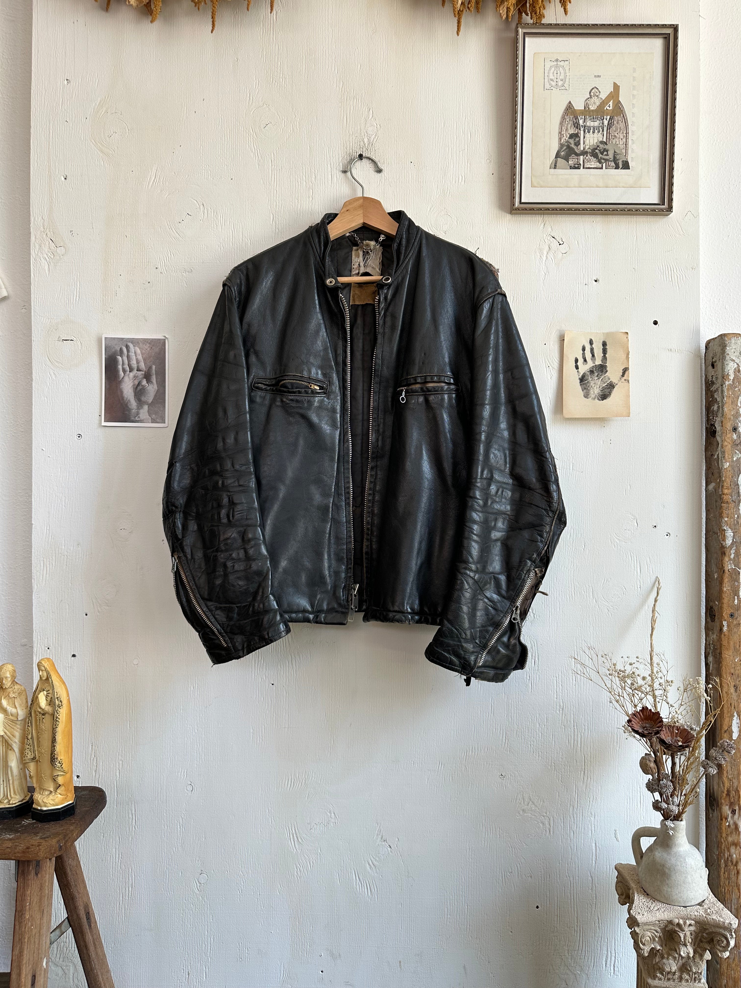 1960s Leather Motorcycle Jacket (M)