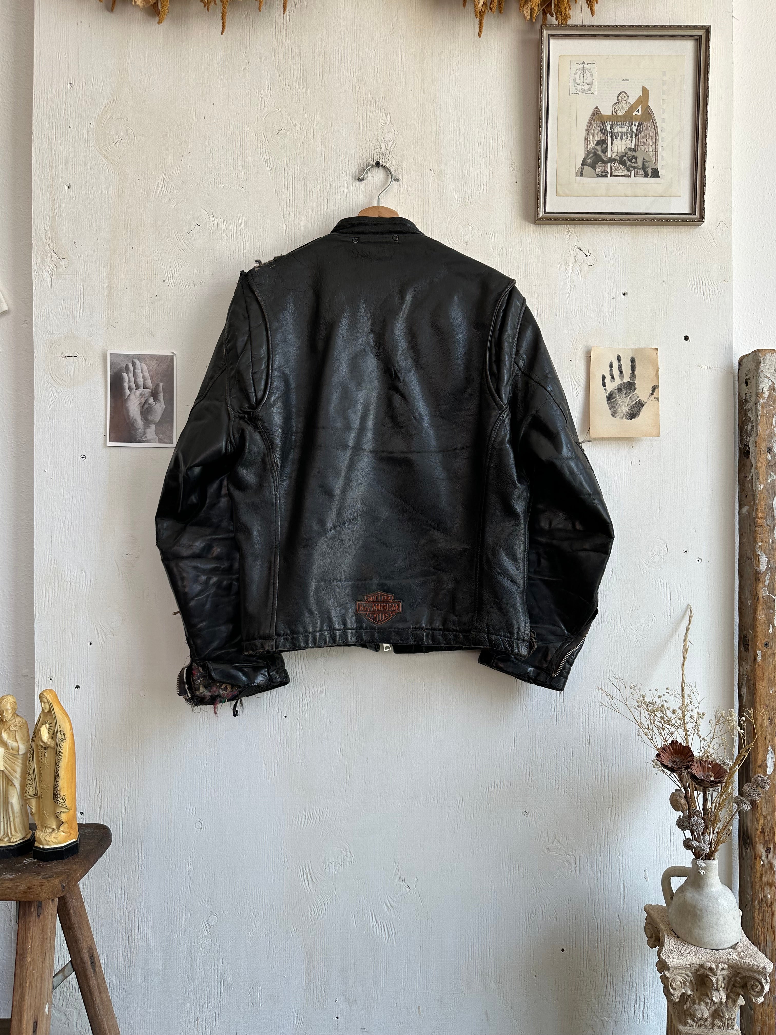 1960s Leather Motorcycle Jacket (M)
