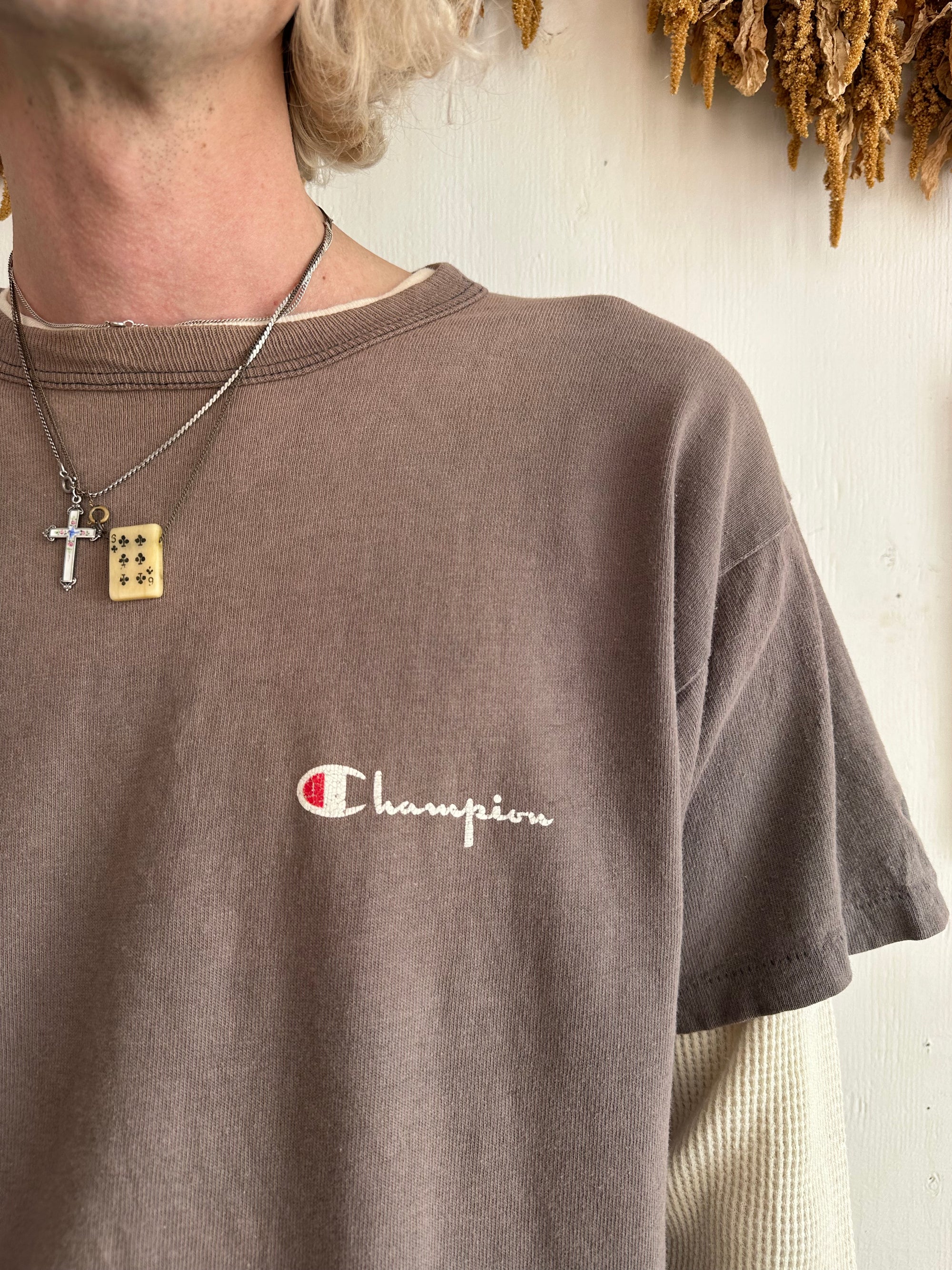 1990s Perfect Sunfaded Black Champion Tee
