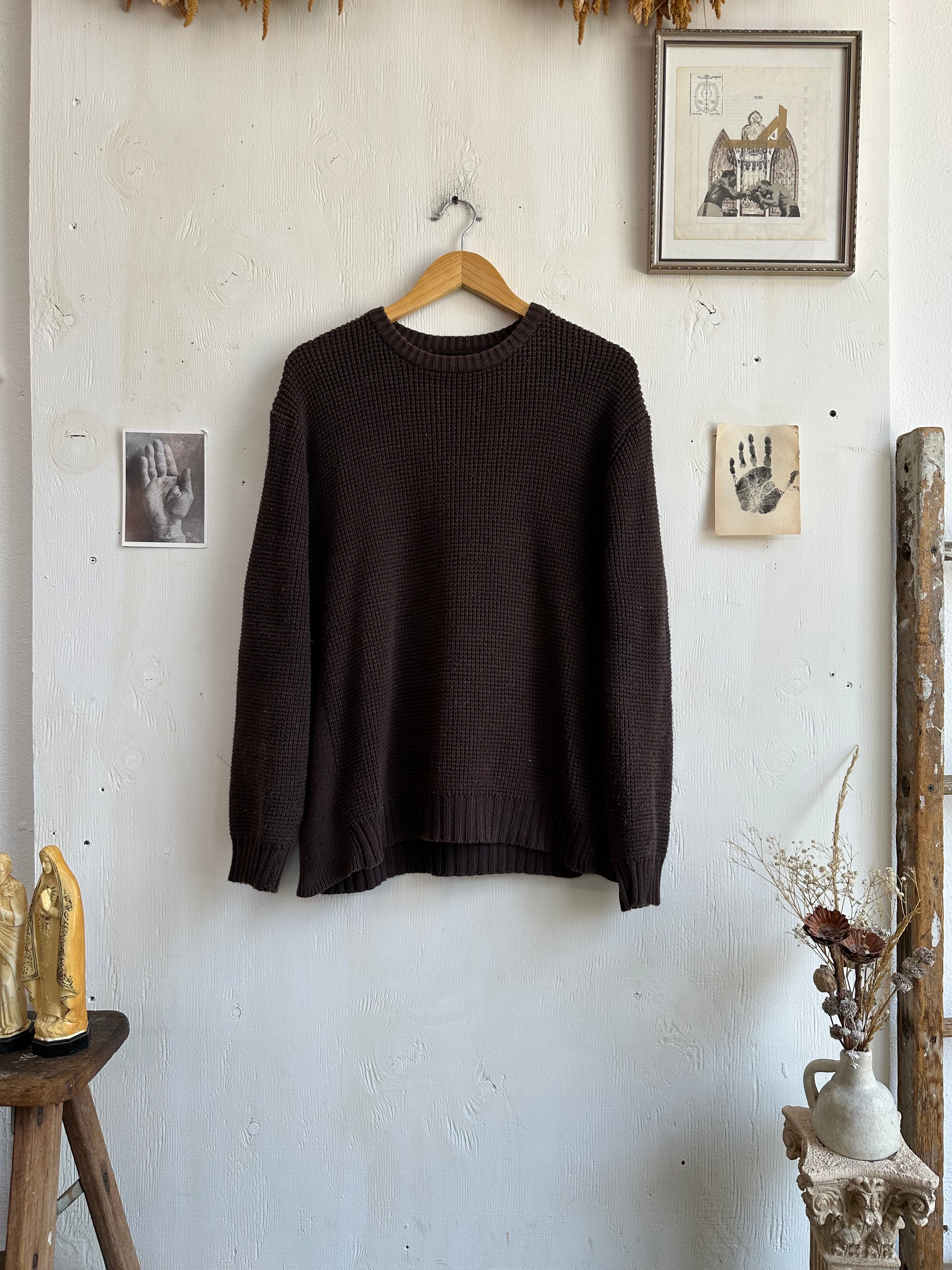 1990s Chocolate Cotton Knit (Boxy XL)