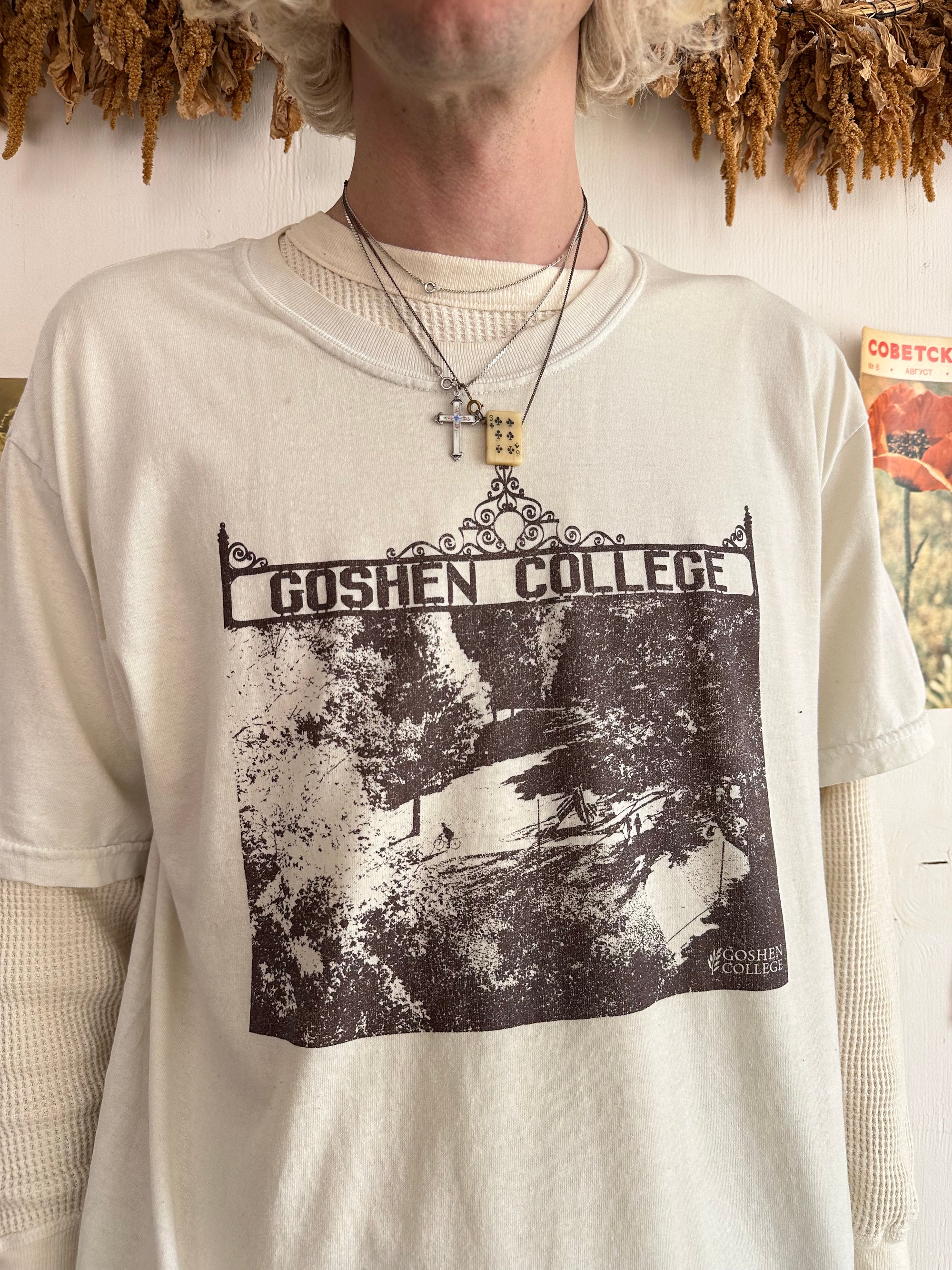 1990s Well Worn Goshen College Tee