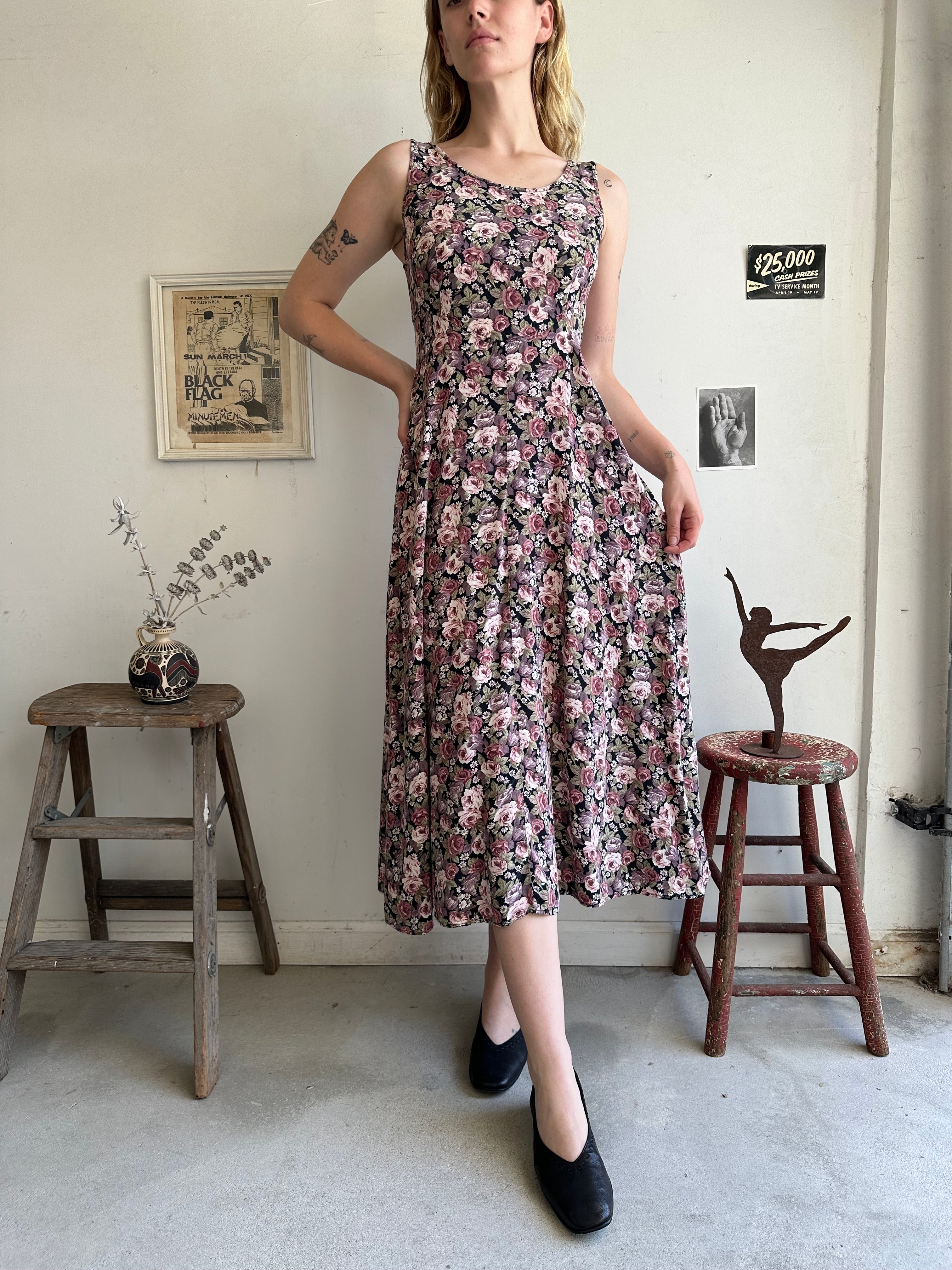 1990s Floral Dress (M)