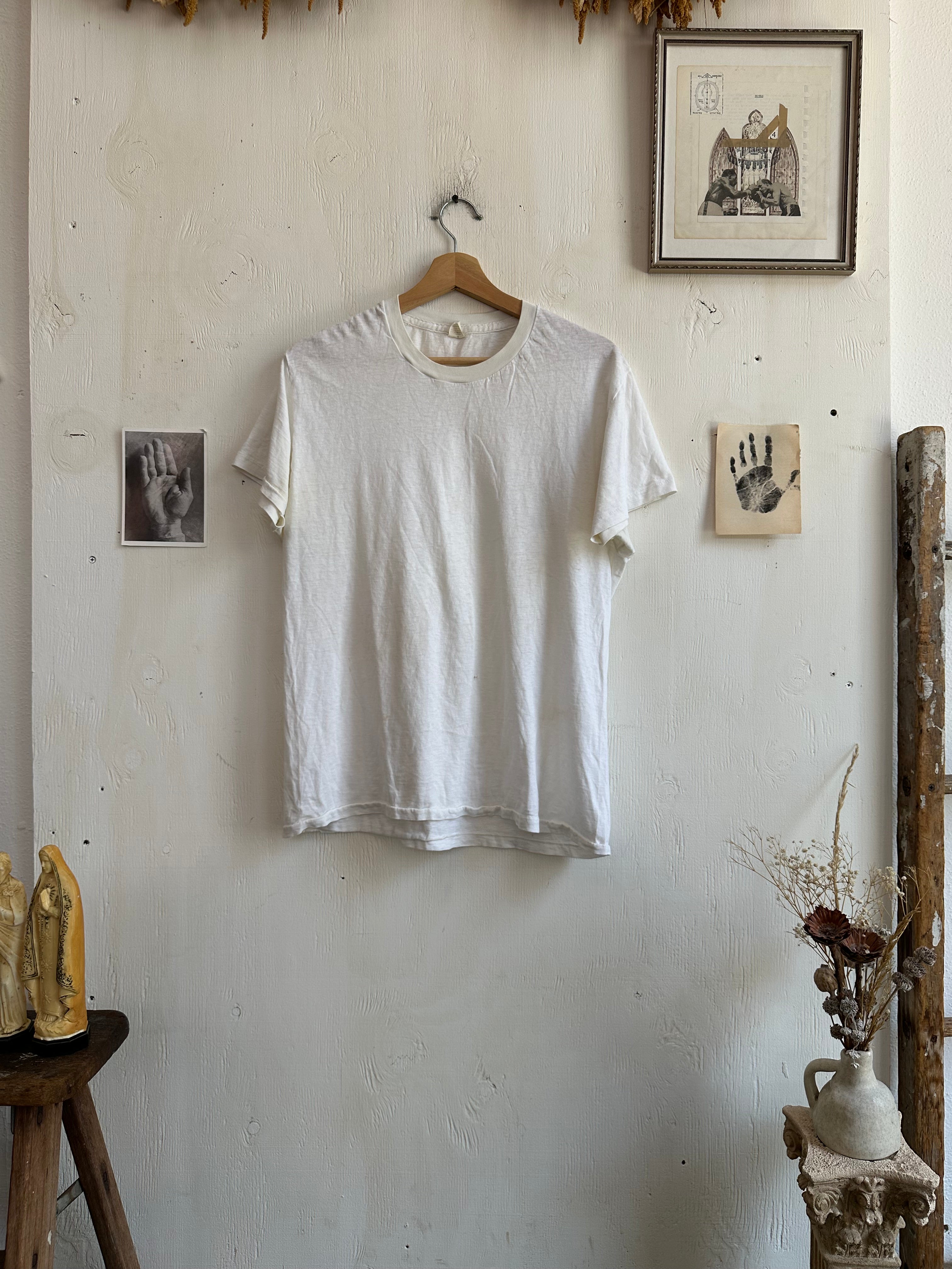1970s Jockey White T-Shirt (M)
