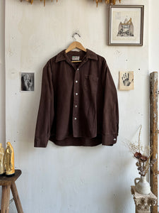 1950s Thick Soft Cotton Flannel Button Up (Boxy M/L)