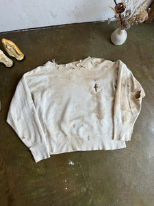 1940s Single V Thrashed Sweatshirt (Boxy S/M)