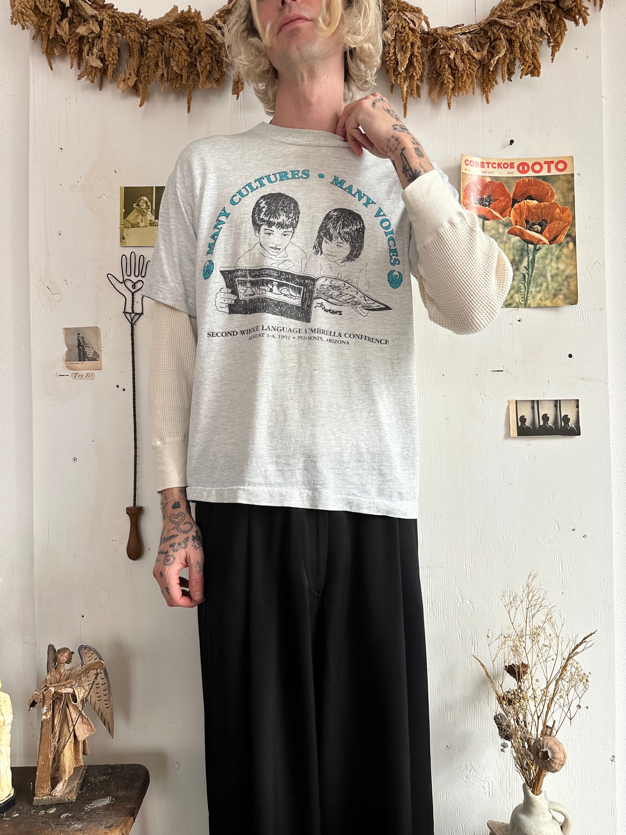 1991 Paper Thin Many Cultures Many Voices Tee