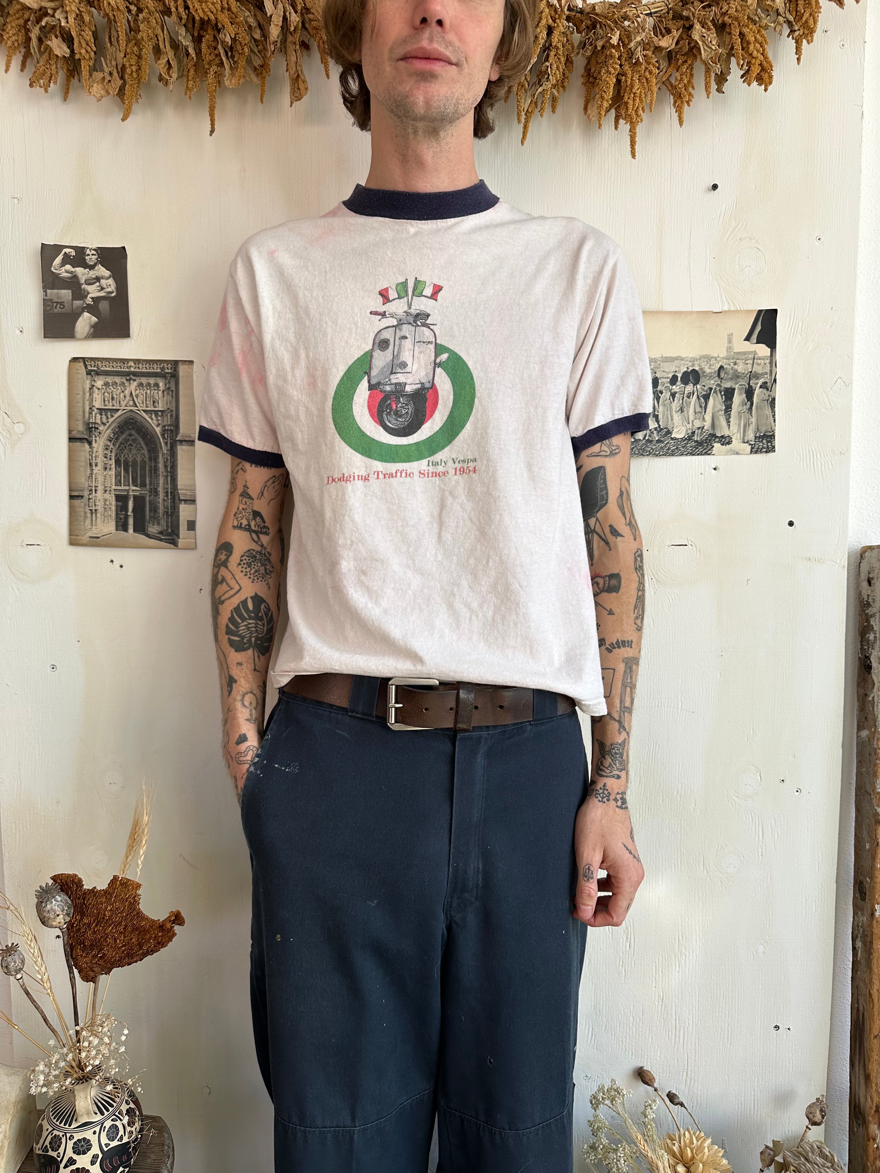 1990s Discolored Vespa T-Shirt (M)