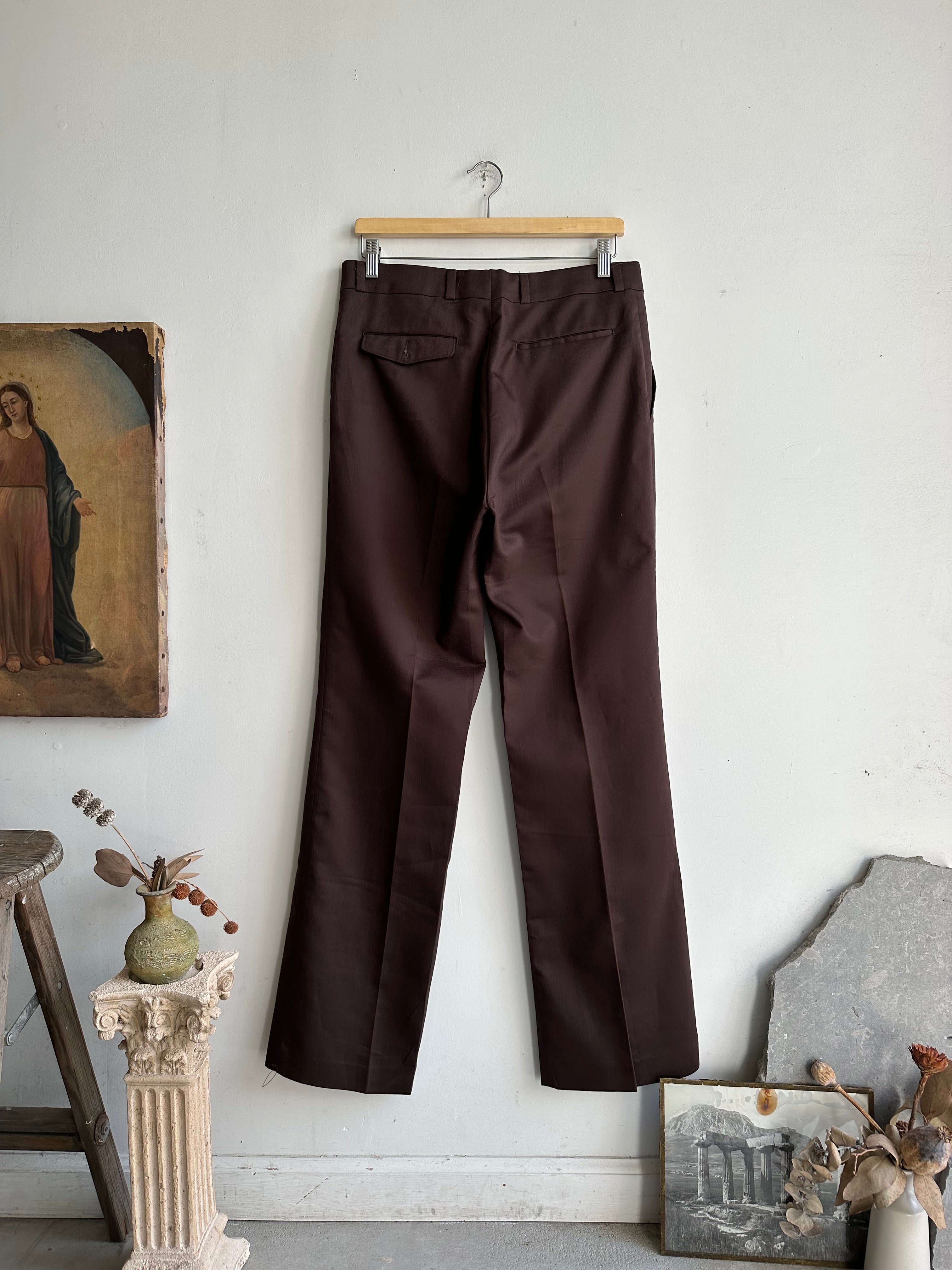 1970s Brown John Weitz Trousers (32 x 32)