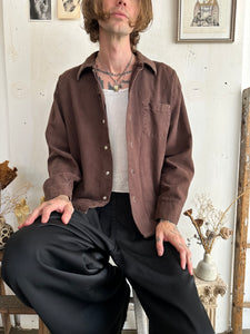 1950s Thick Soft Cotton Flannel Button Up (Boxy M/L)