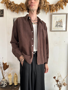 1950s Thick Soft Cotton Flannel Button Up (Boxy M/L)