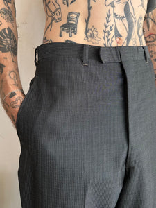 1960s Charcoal Pinstripe Trousers (32/31)