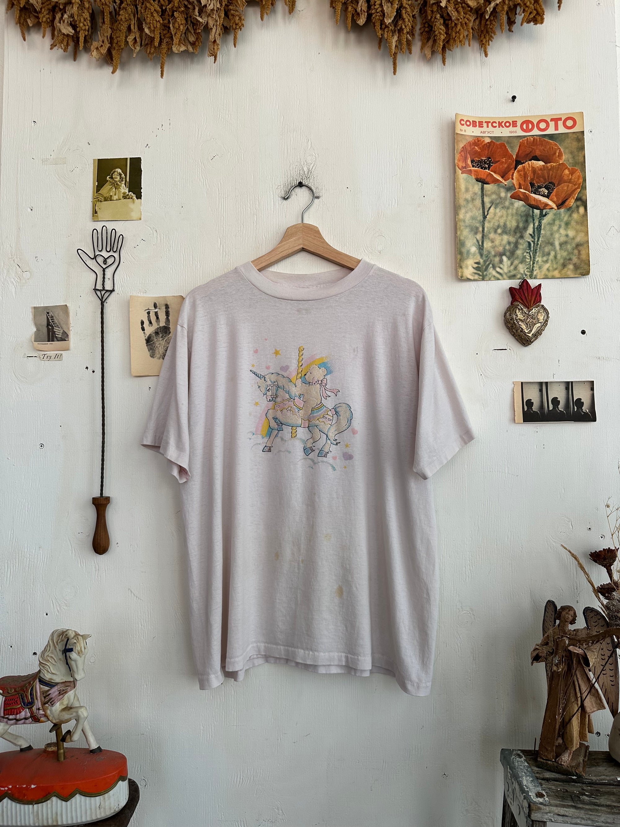 1980s Well Worn Merry Go Round Tee