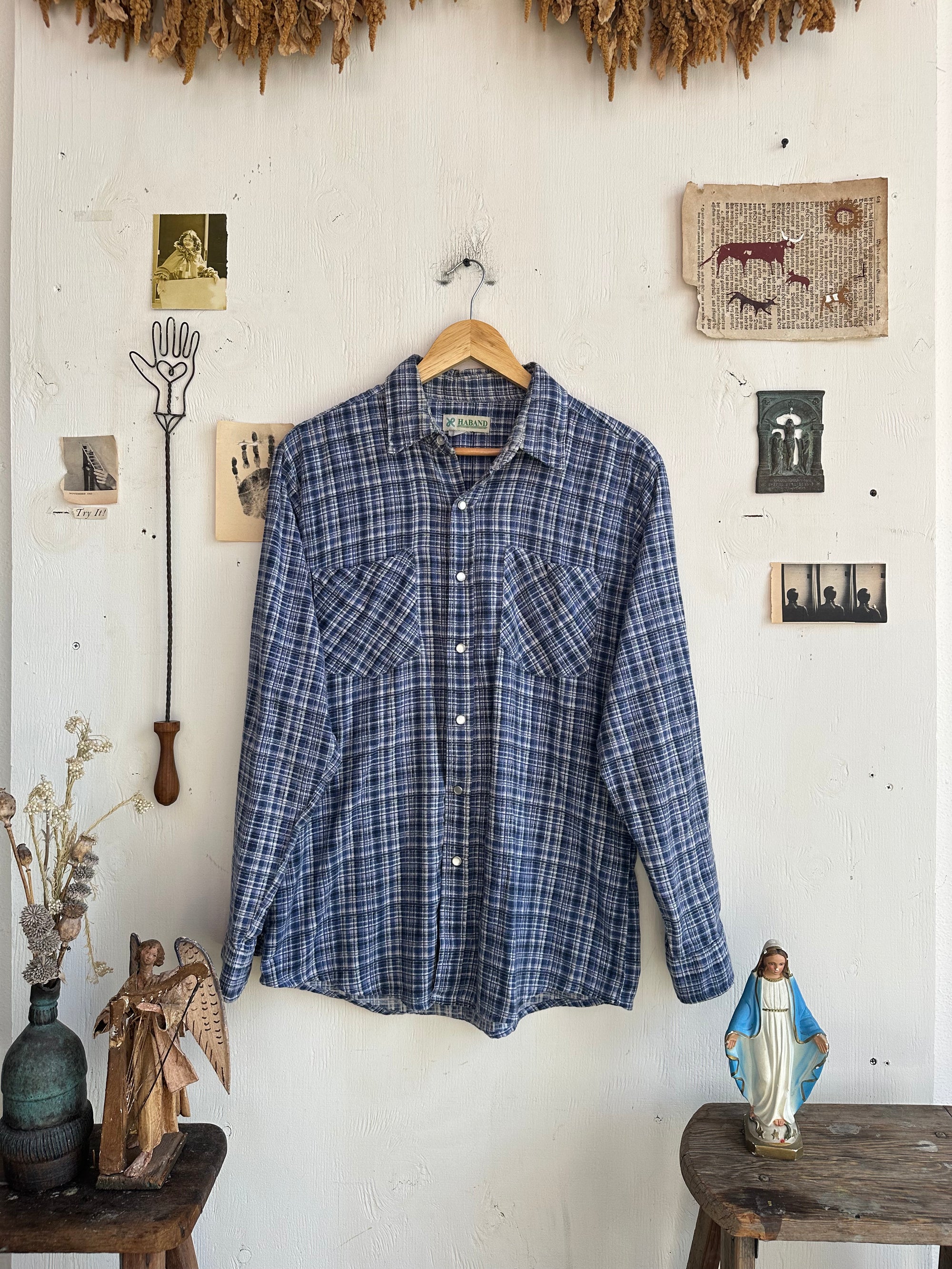 1990s All Cotton Snap Button Flannel