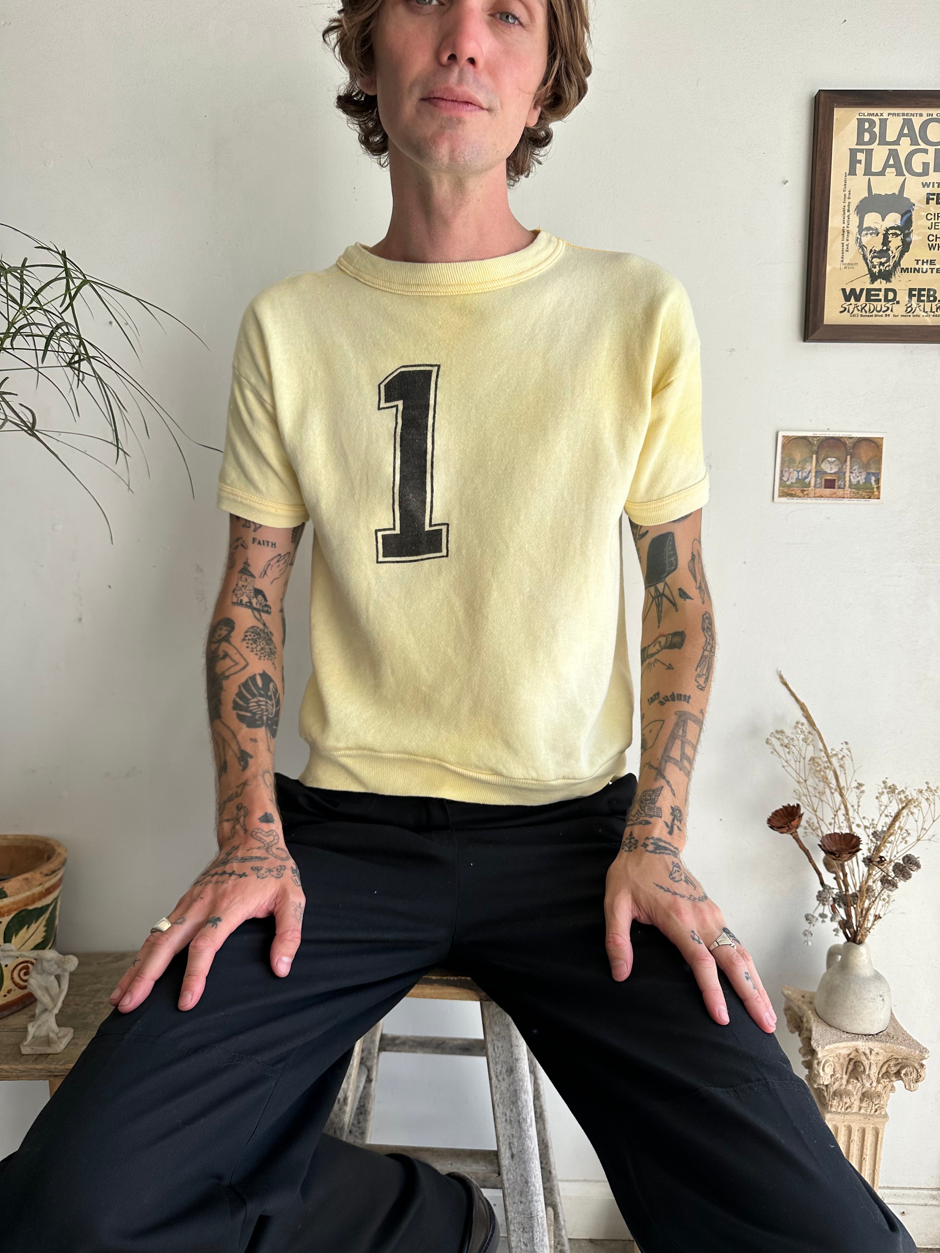 1960s #1 Short Sleeve Sweatshirt (S/M)