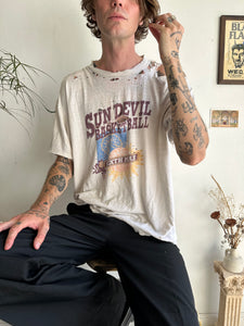 1990s Thrashed Sun Devil Basketball T-Shirt (L/XL)