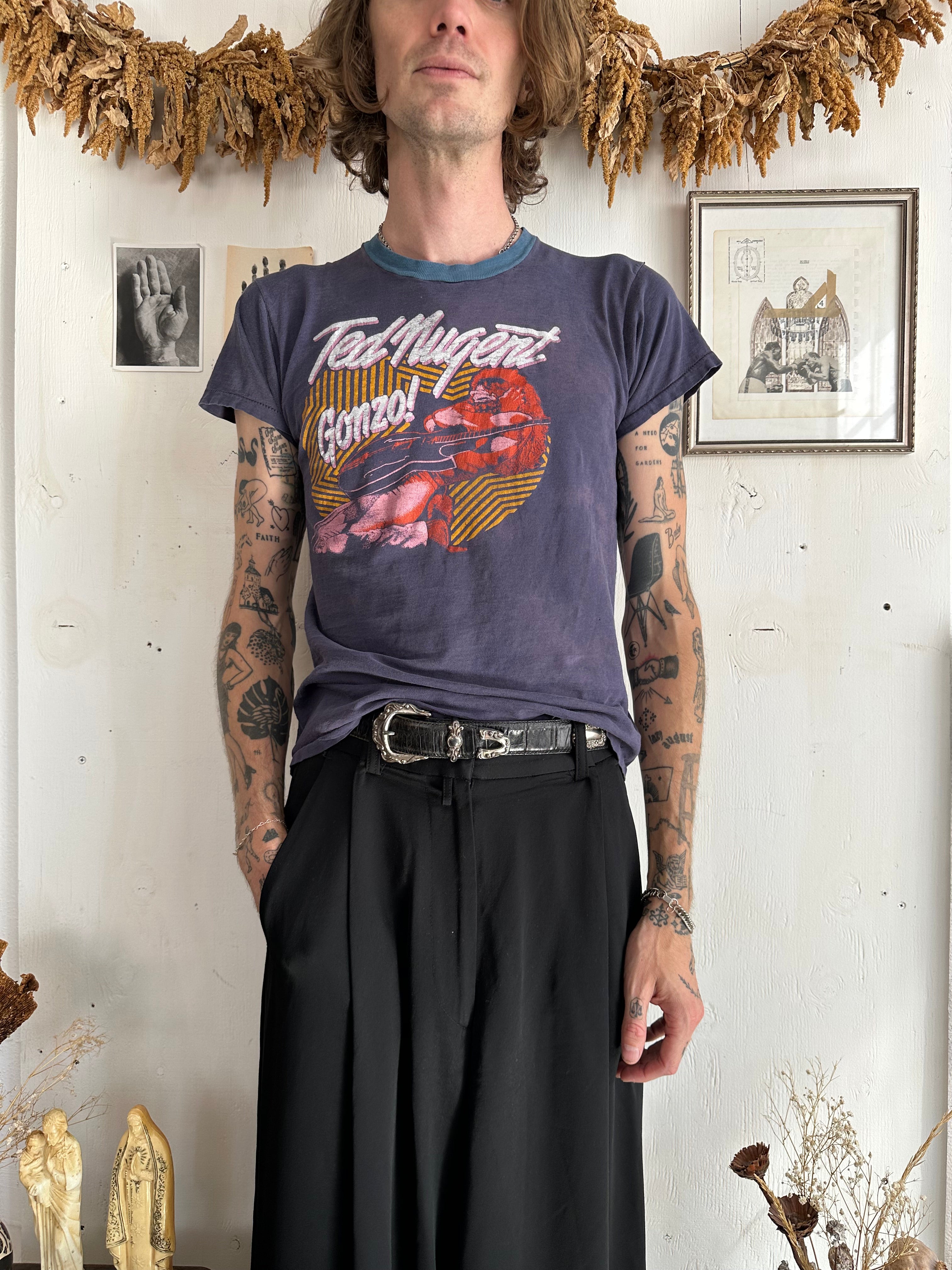 1970s Well-Worn Ted Nugent Gonzo Tee (S/M)