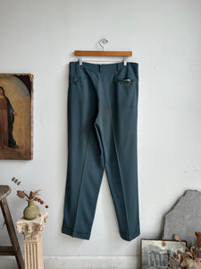 1940s Green Pleated Trousers (34 x 30)