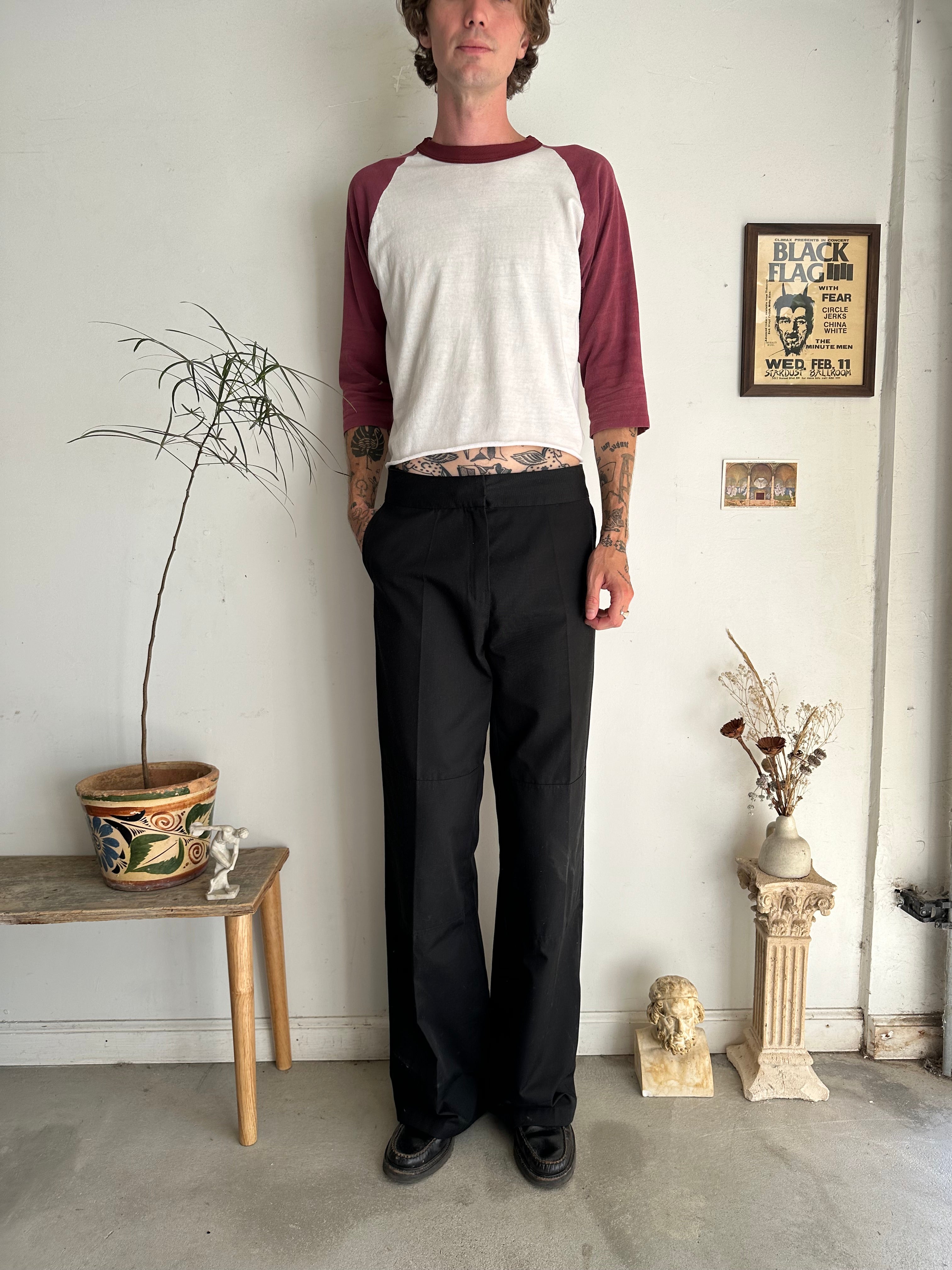 1990s Faded and Cropped Baseball Tee (Cropped M)