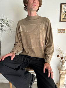 1980s Faded World War II Long Sleeve Mock Neck (Boxy L)