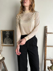 1980s Sheer Silk Turtleneck (M)