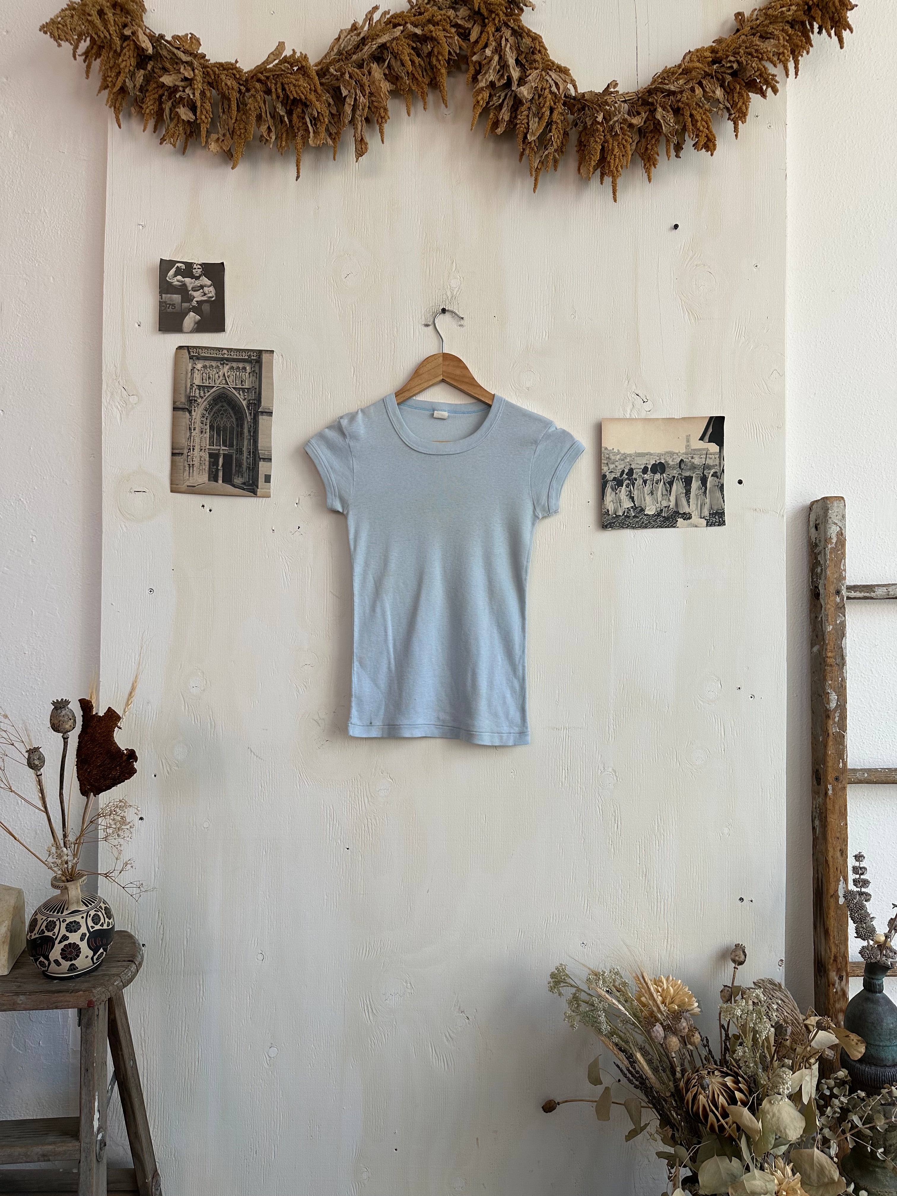 1970s Cap Sleeve Tiny Tee (XS/S)