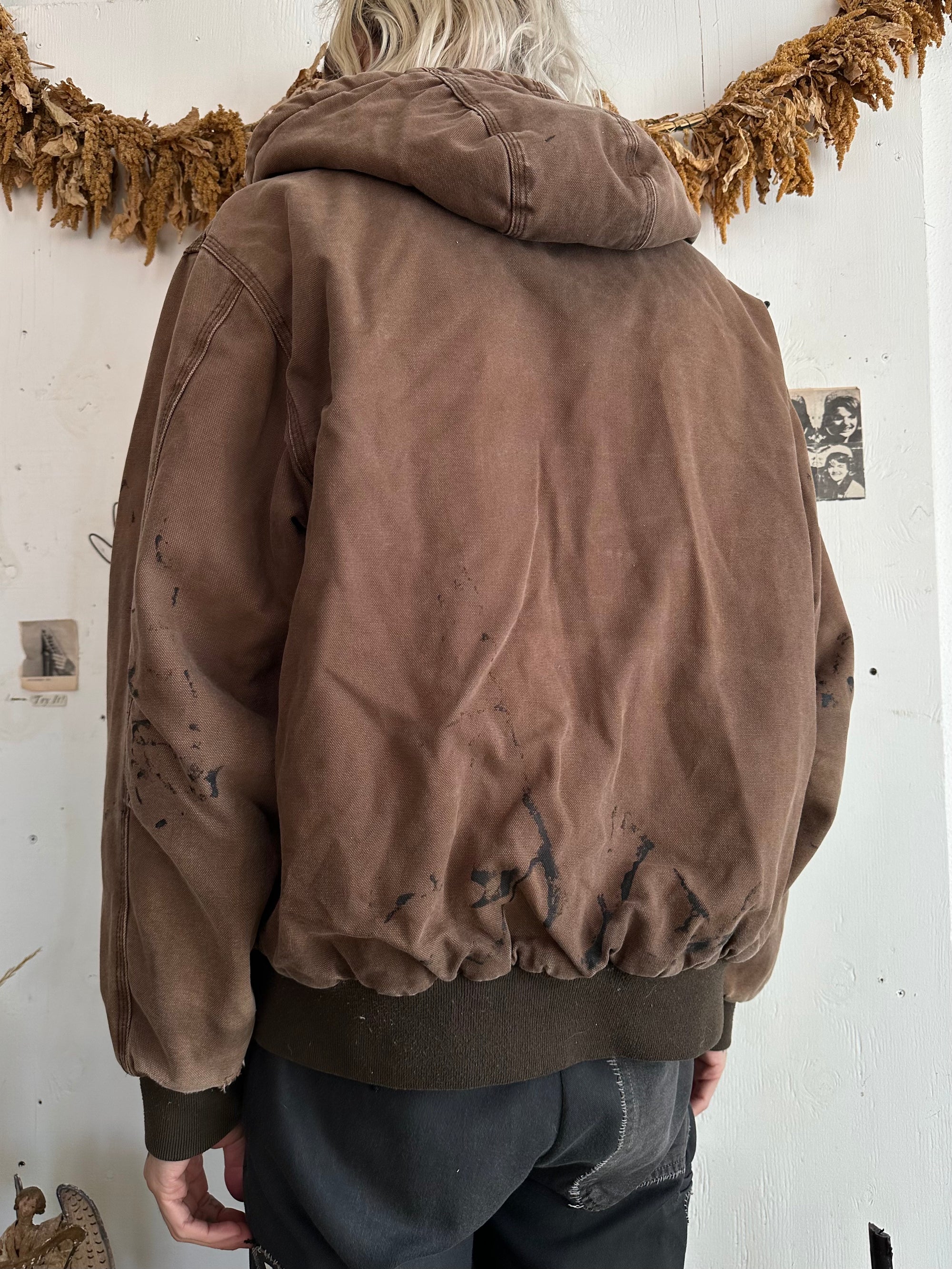 2000s Thrashed Hooded Work Jacket