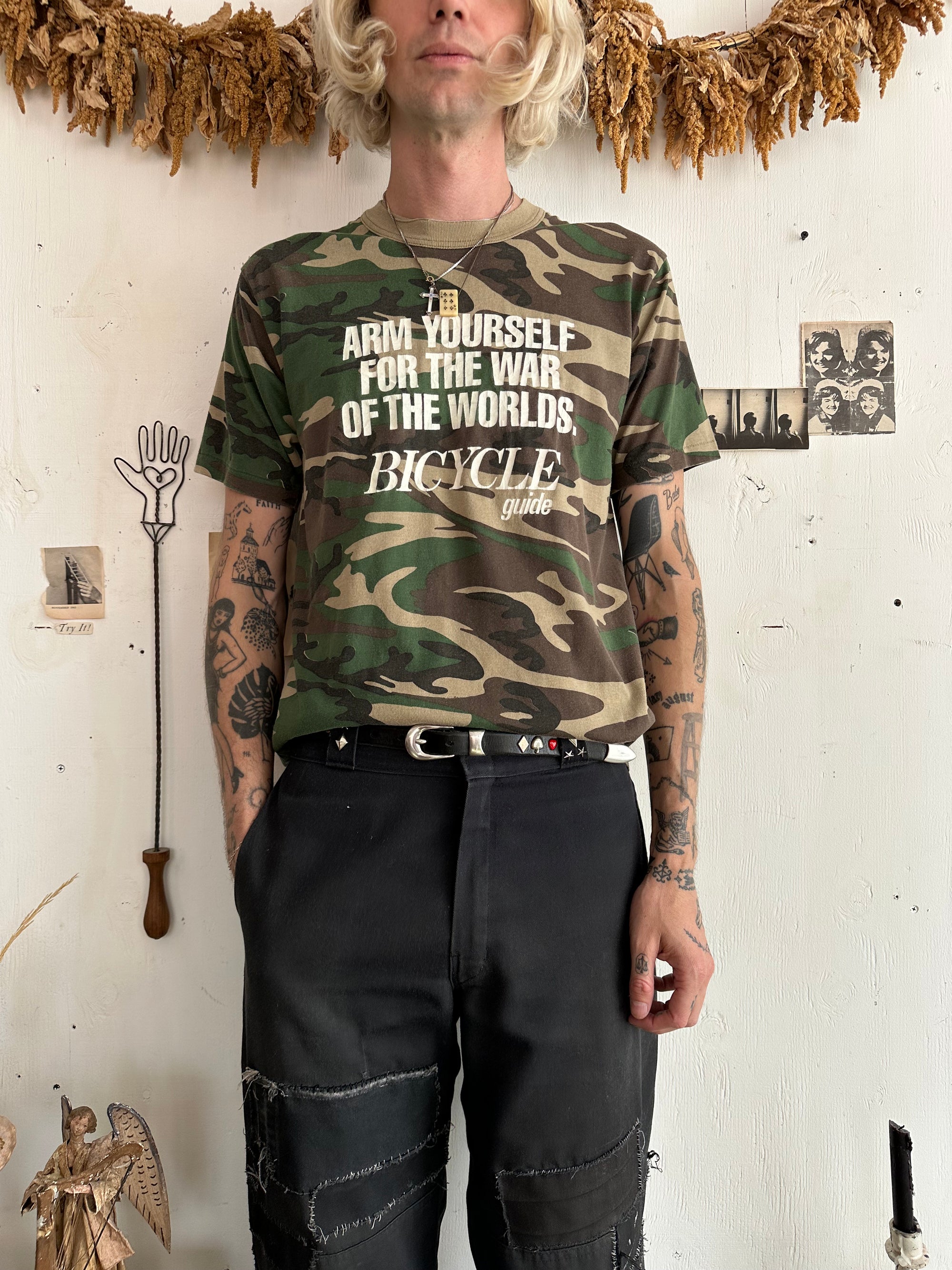 1980s Arm Yourself Camo Tee
