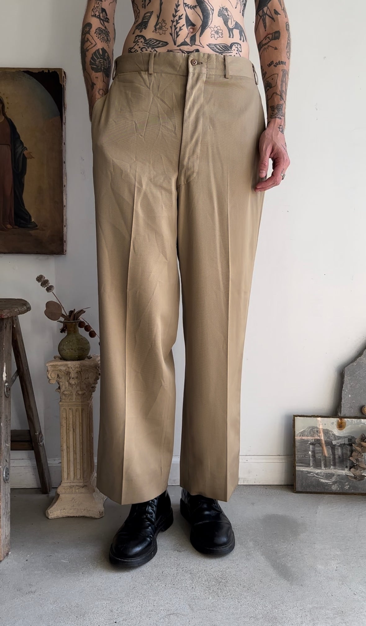 1960s Tan Union Made Trousers (32 x 30)