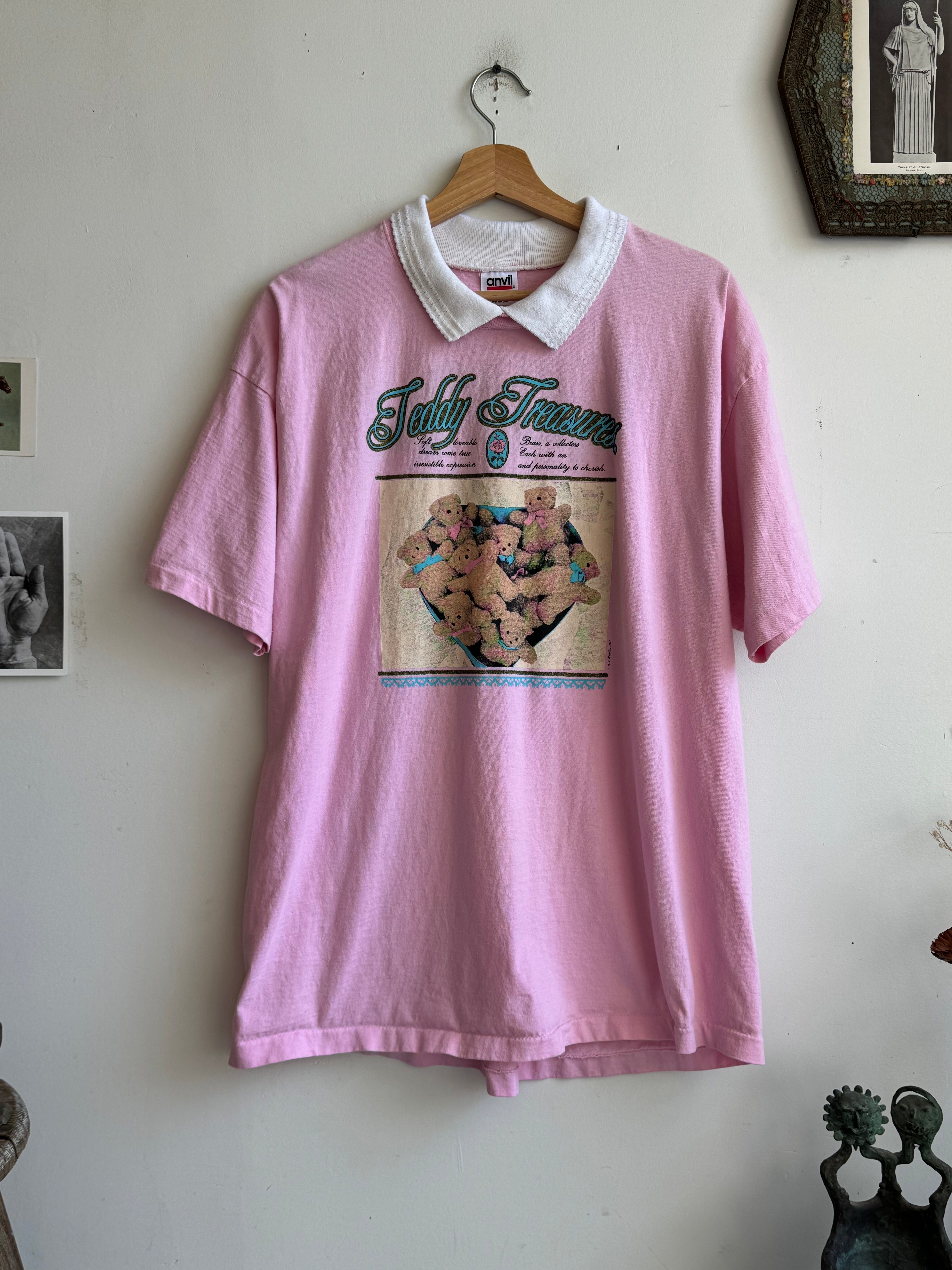 1990s Collared Teddy Bear T-Shirt (XXL)