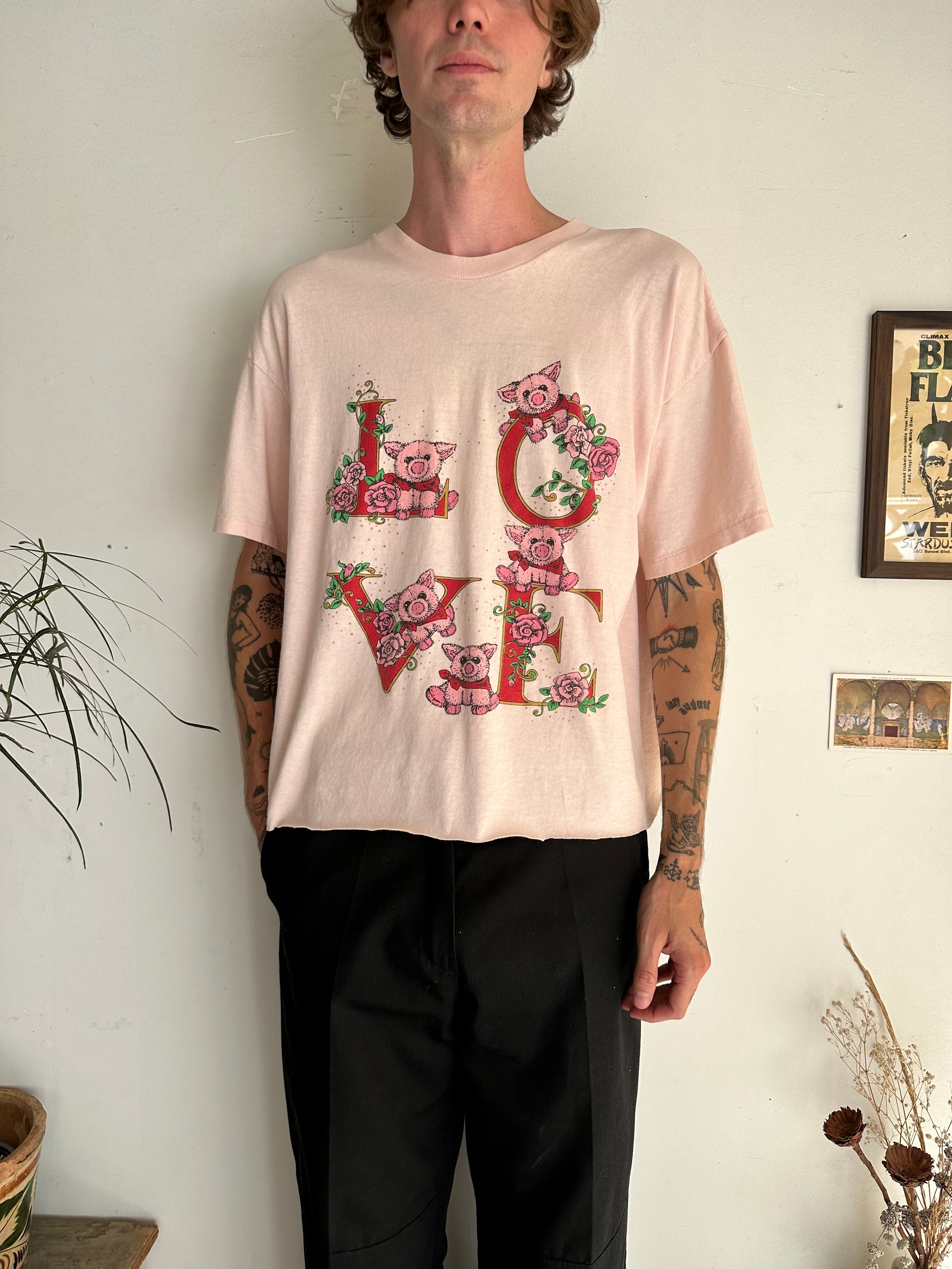 1990s Love Piggies T-Shirt (Boxy M)