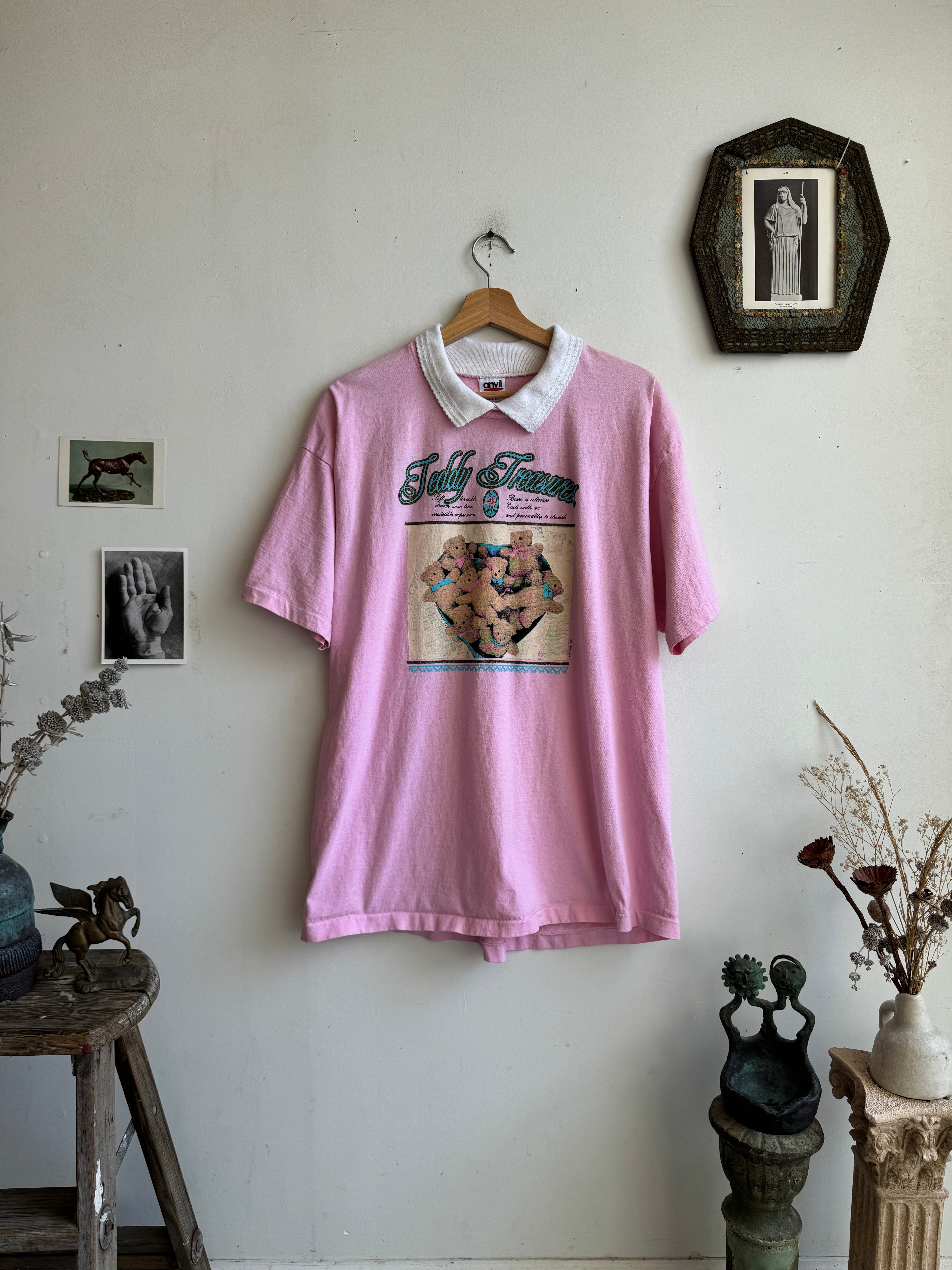 1990s Collared Teddy Bear T-Shirt (XXL)