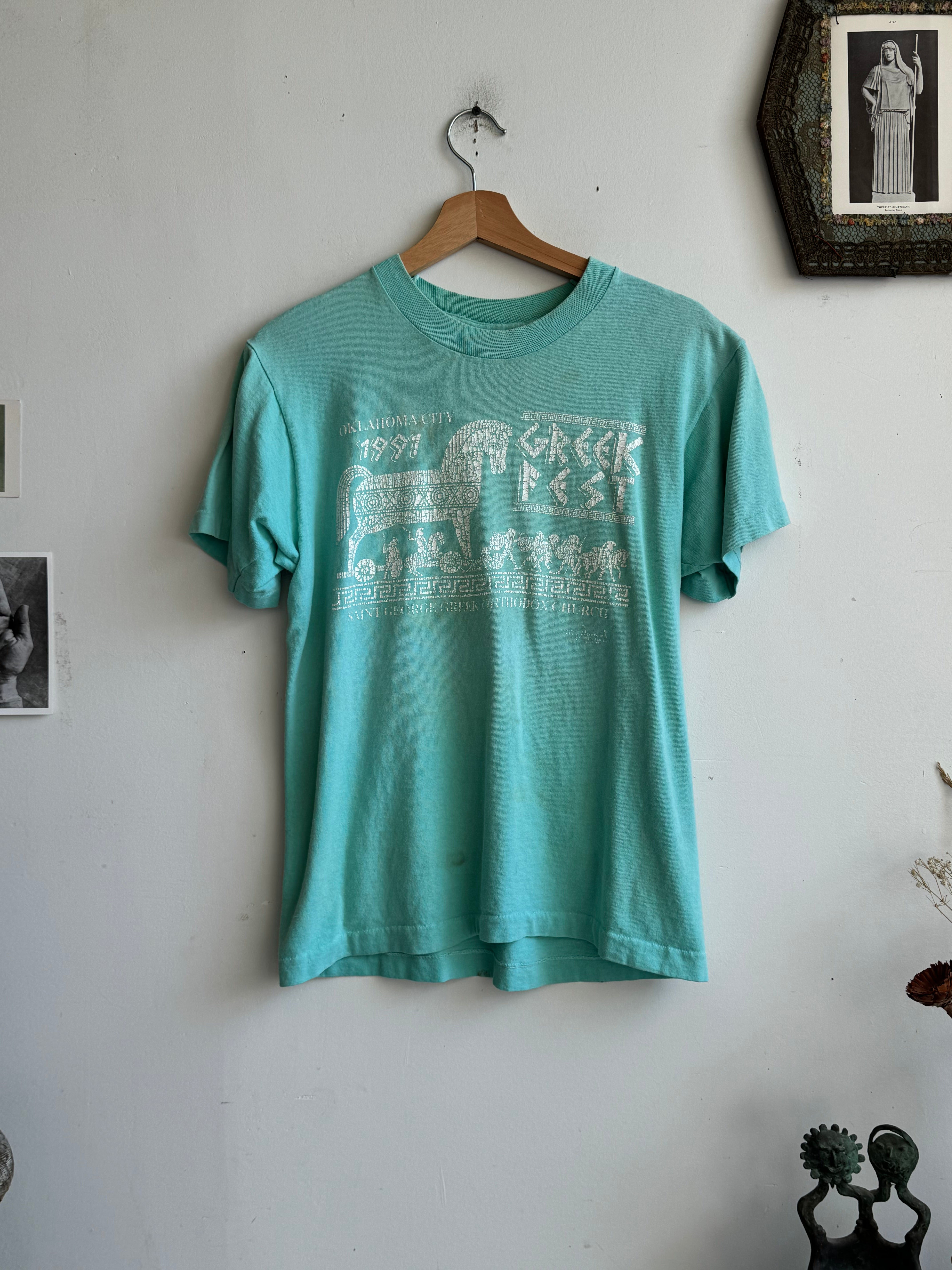 1991 Faded Greek Fest T-Shirt (M)