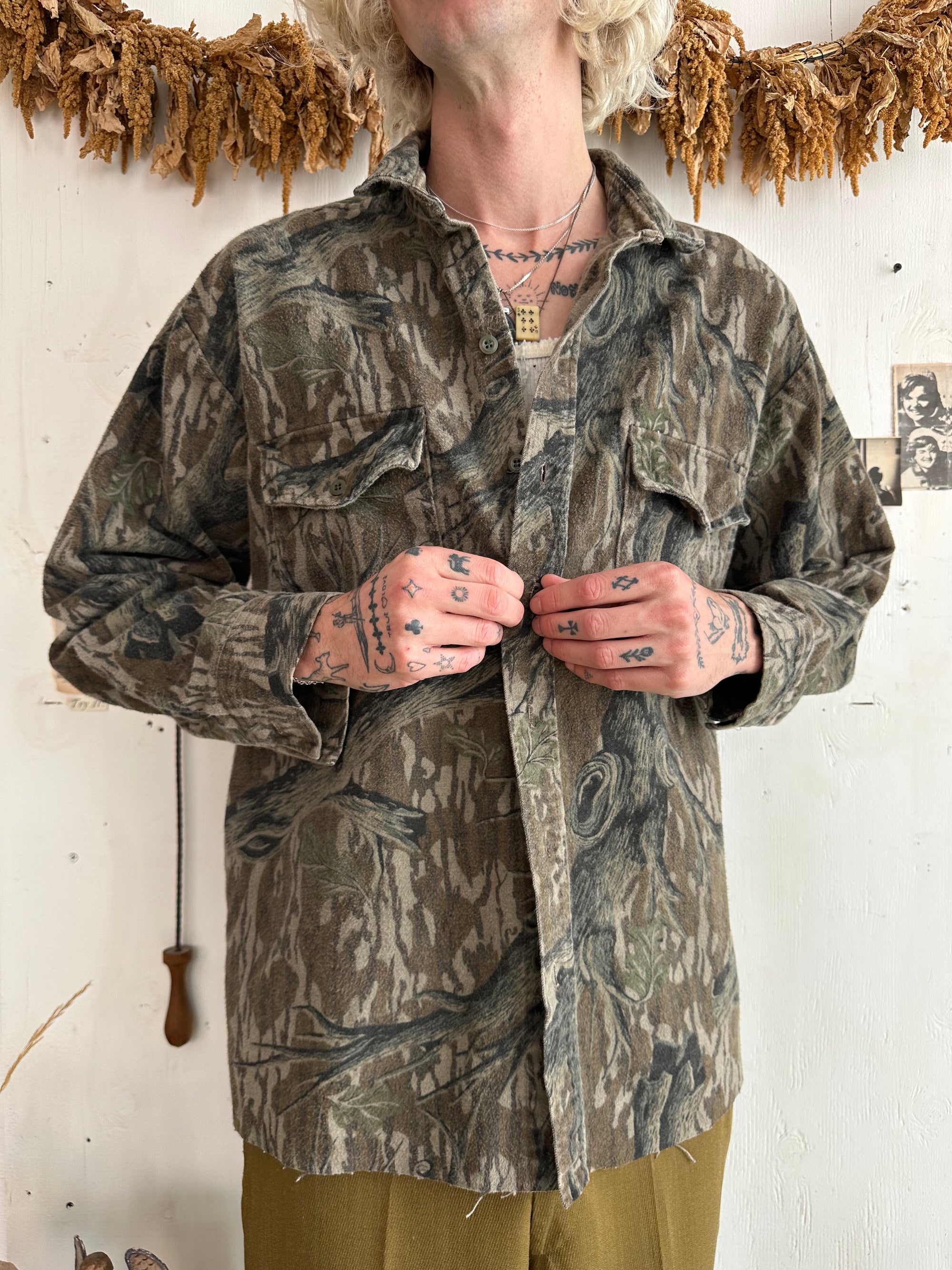 1990s Brushed Cotton Real Tree Camo Shirt