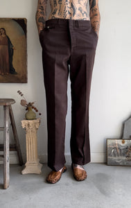 1970s Brown John Weitz Trousers (32 x 32)