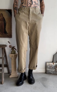 1970s Tan Military Trousers (33 x 30)