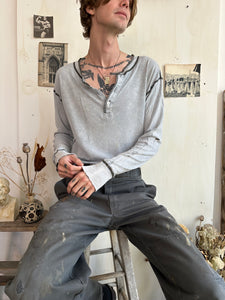1990s Thrashed Paper Thin Henley (L/XL)