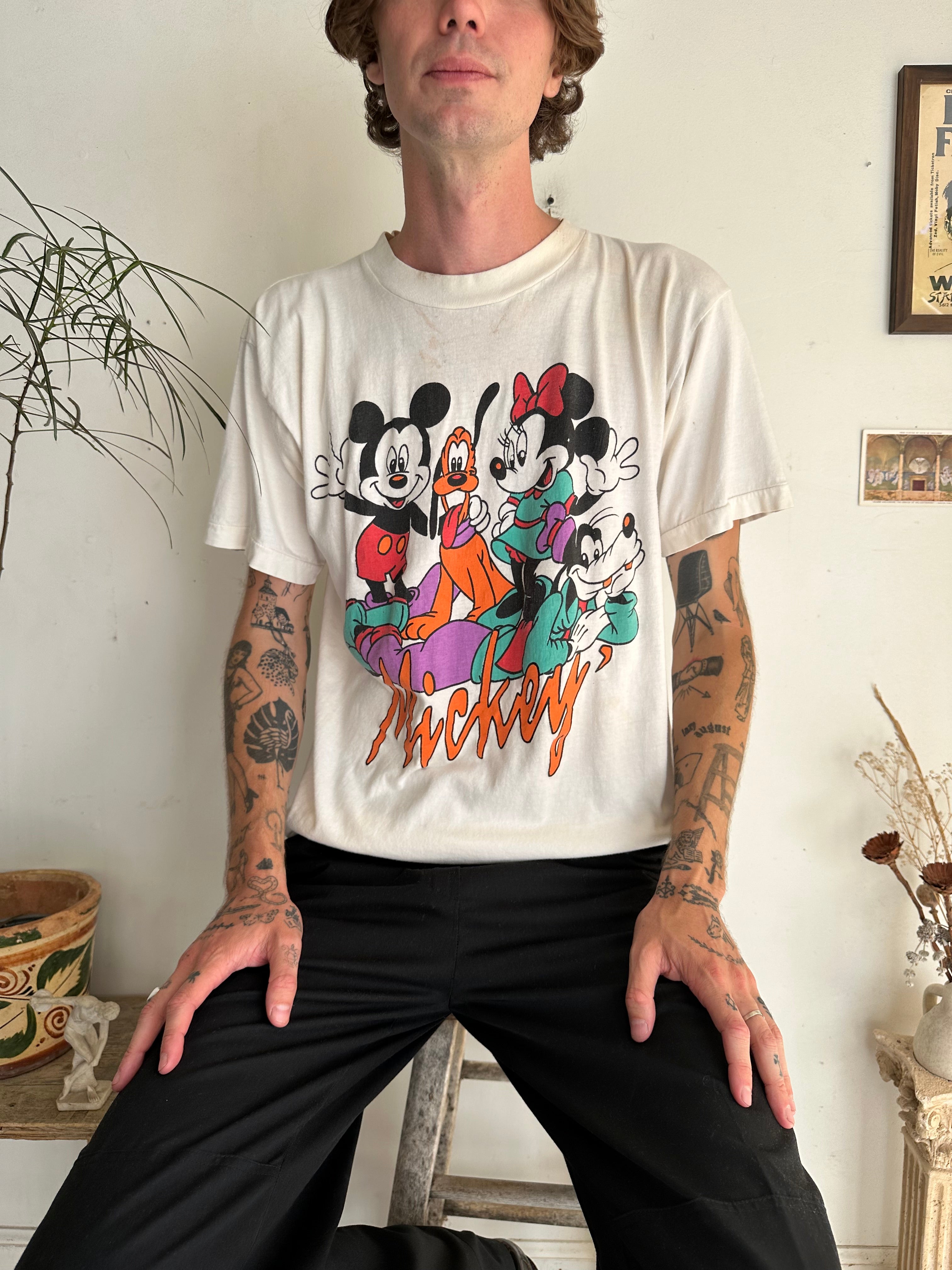1990s Mickey Mouse Family T-Shirt (L)