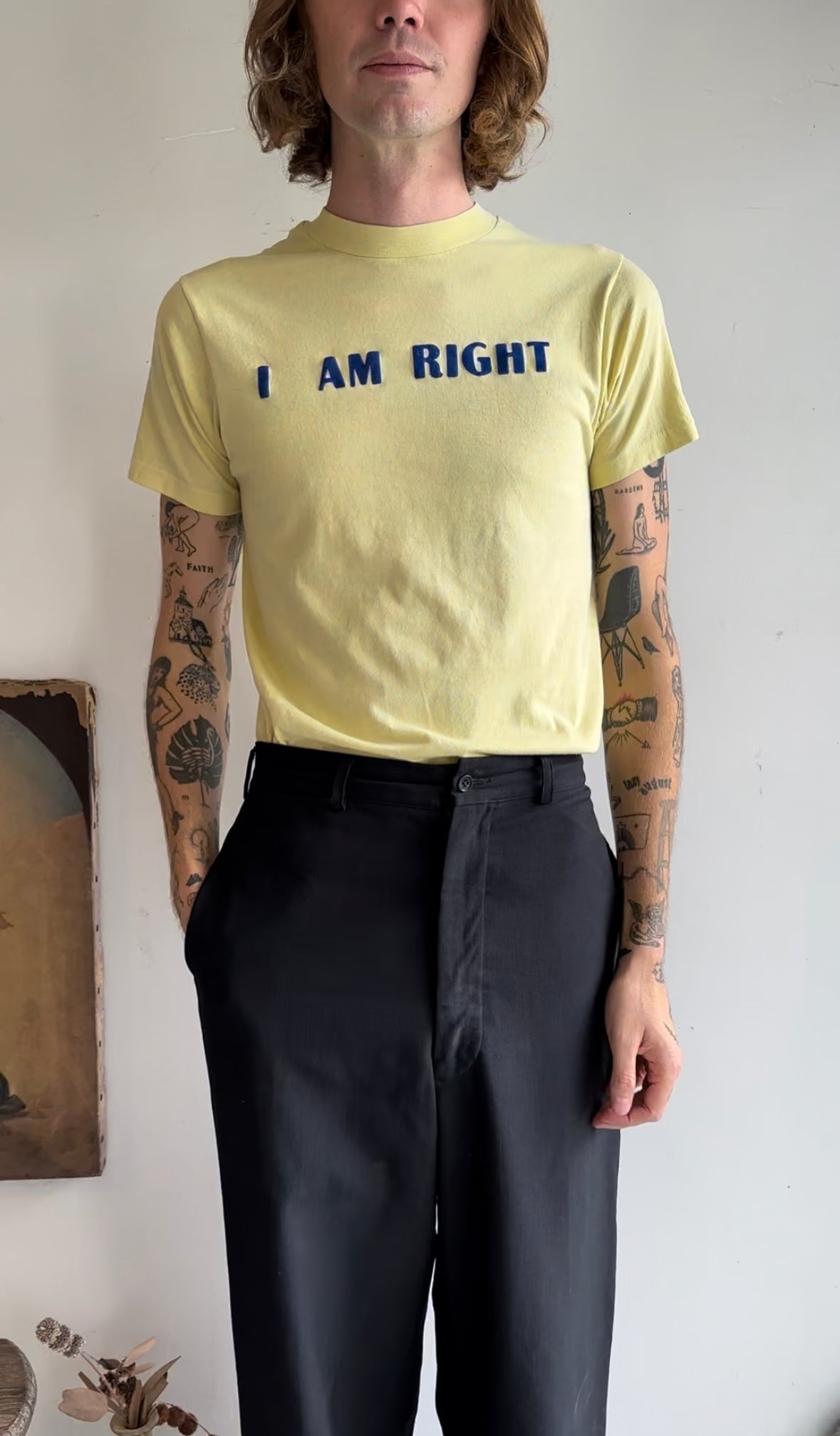 1970s "I Am Right" T-Shirt (S/M)