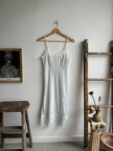 1980s Baby Blue Slip Dress (S)