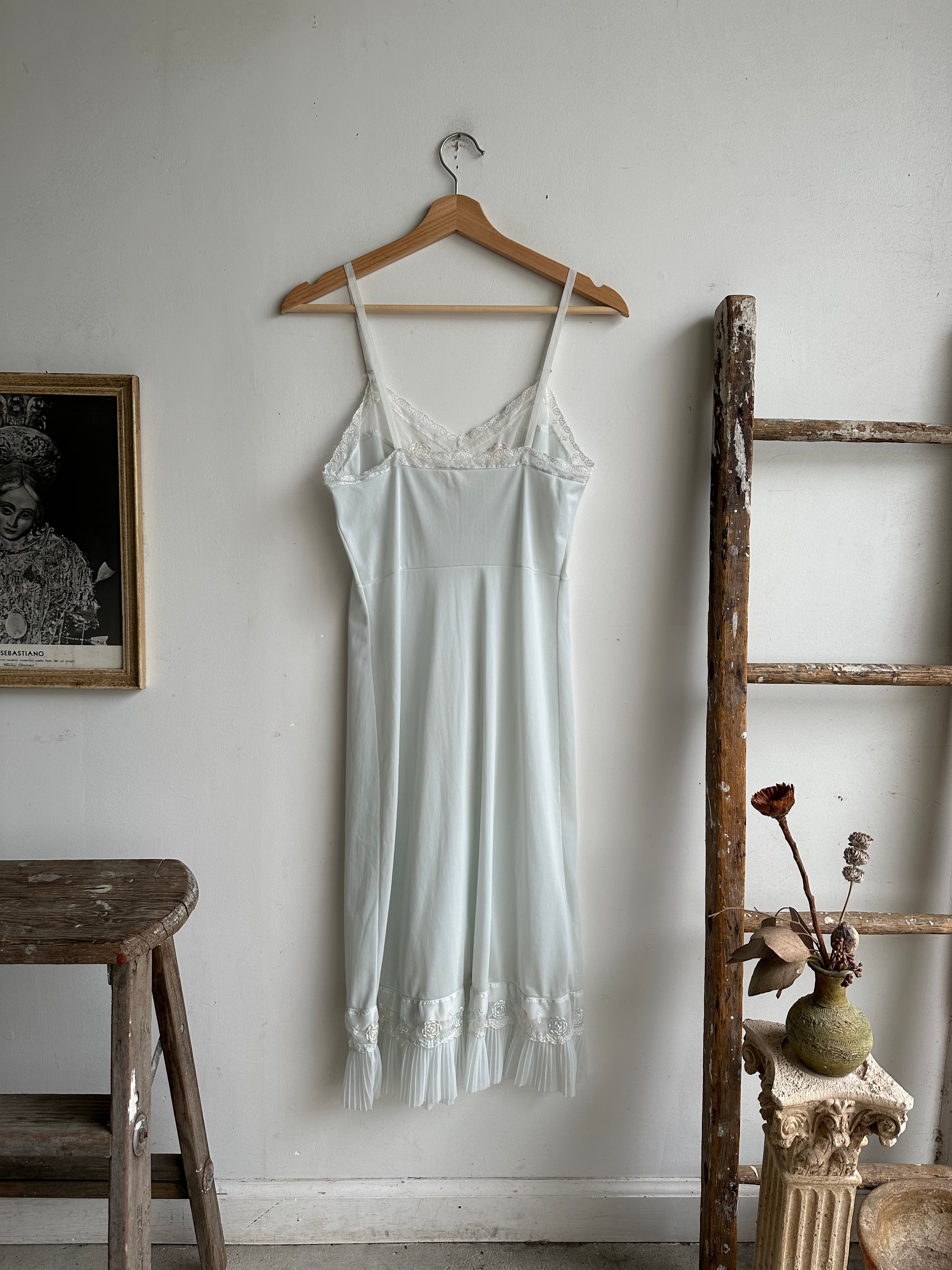 1980s Baby Blue Slip Dress (S)