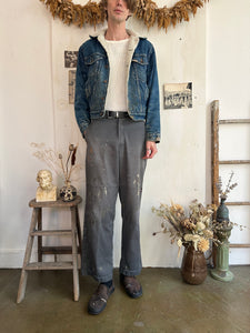 1970s Thrashed Sherling Lined Denim Jacket (S/M)