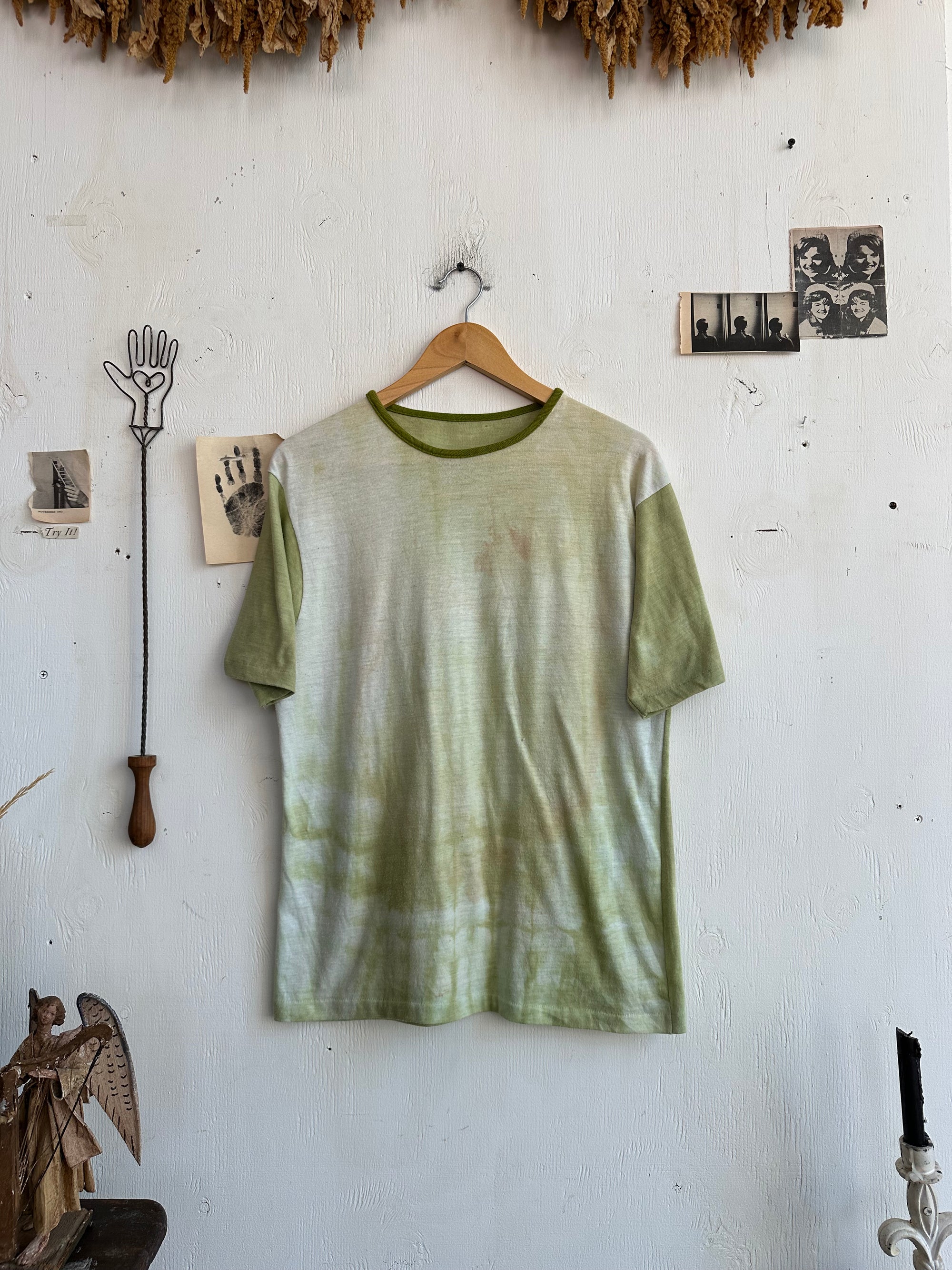 1970s Earthy Green Moss Blank