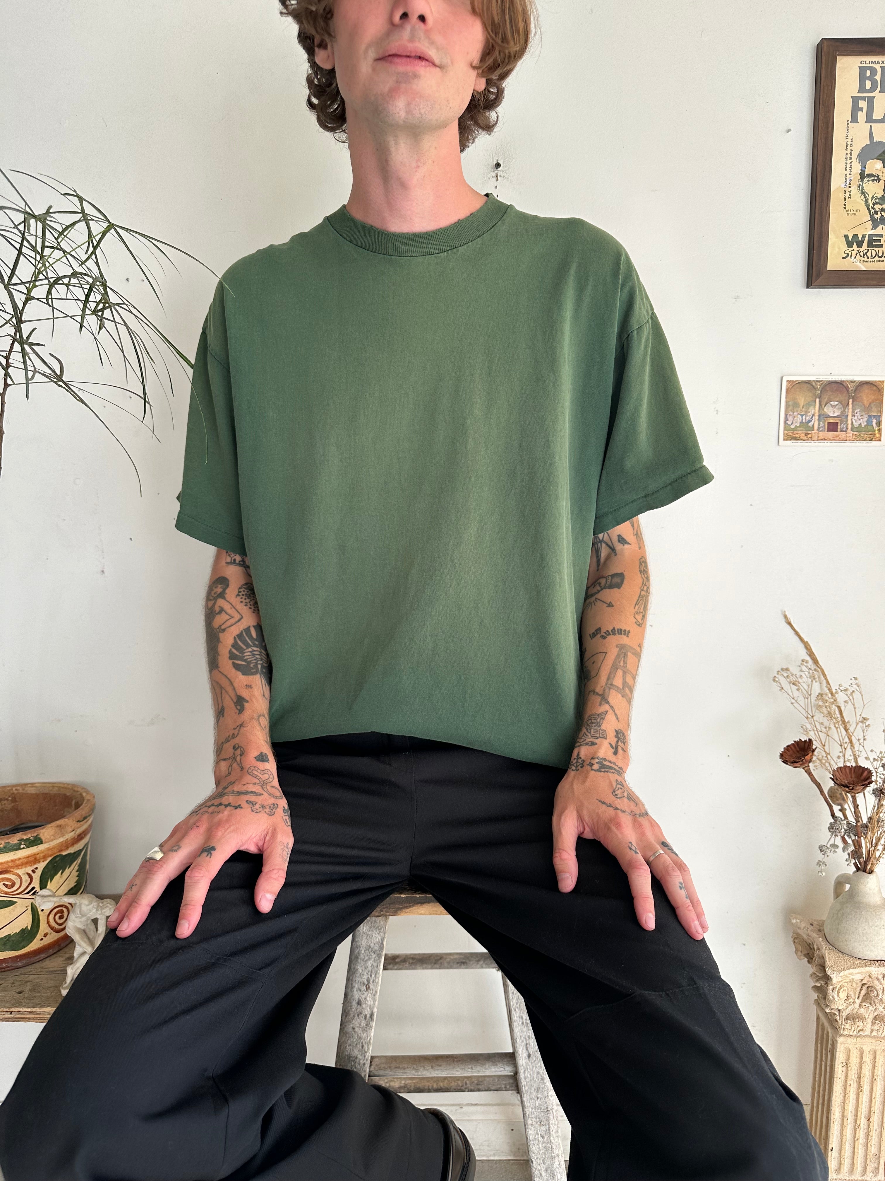 1990s Sunbfaded Green Blank (Boxy L/XL)