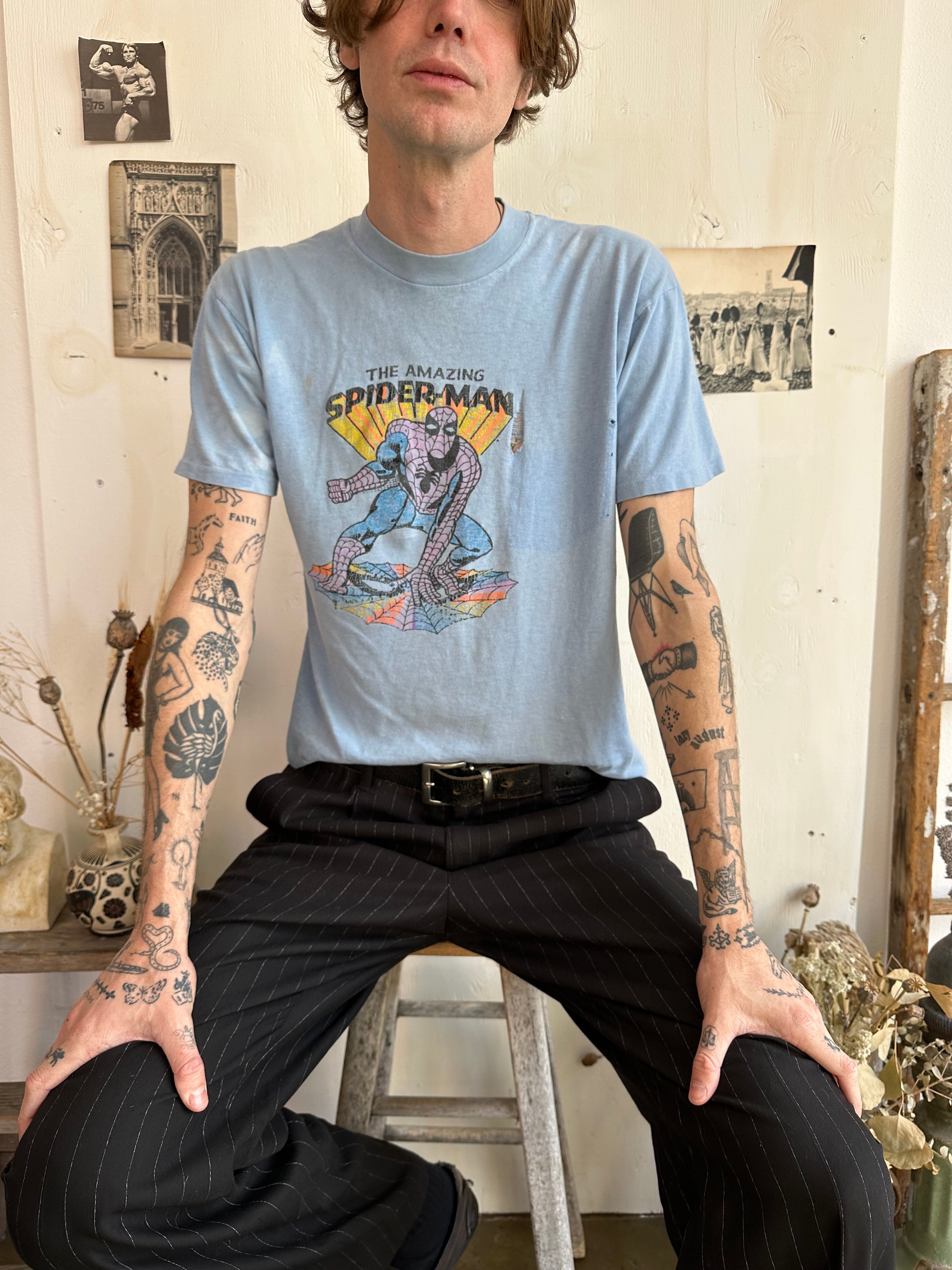 1980s Spiderman Bootleg Tee (Boxy L)