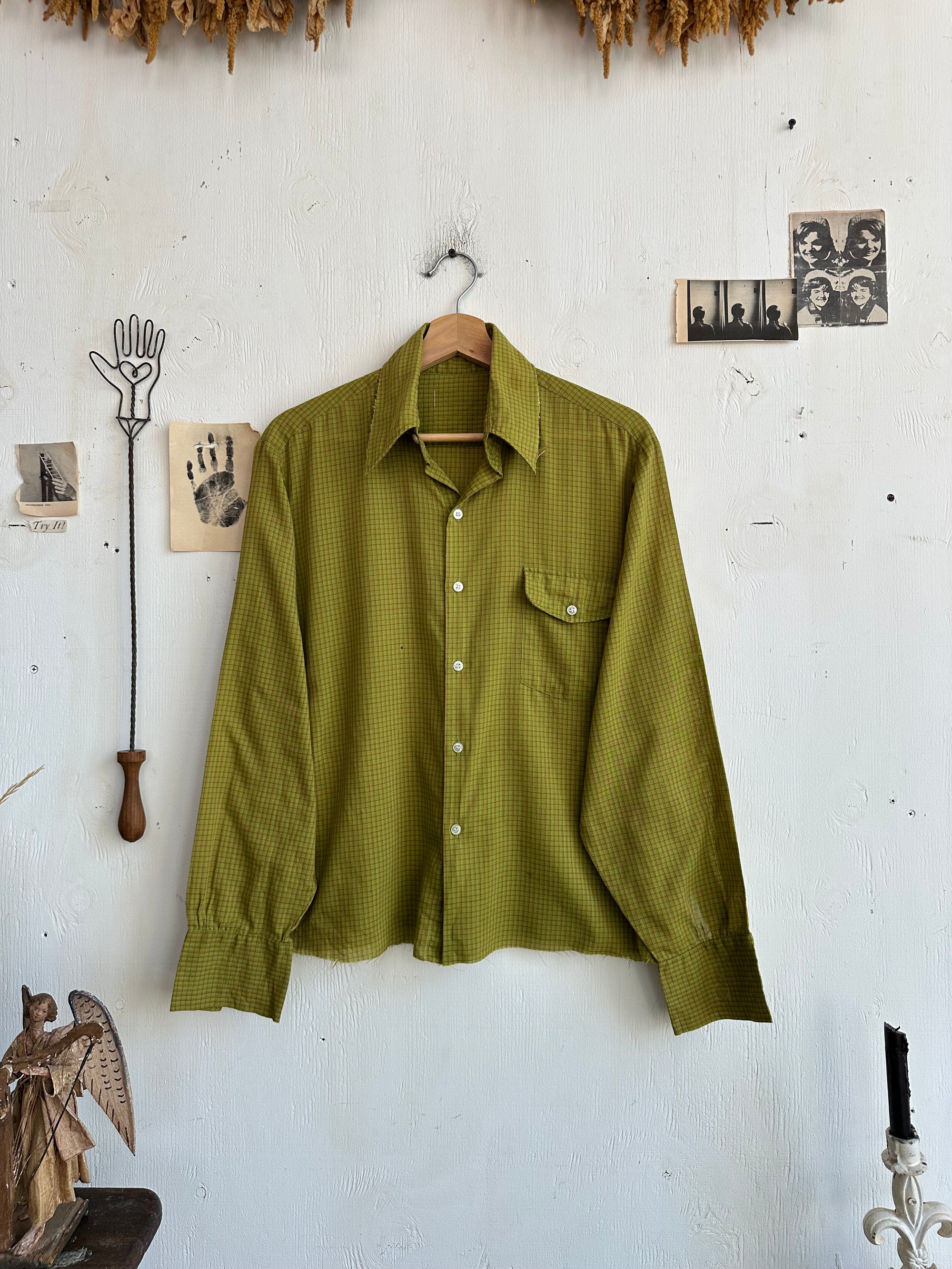 1970s Paper Thin Check Shirt