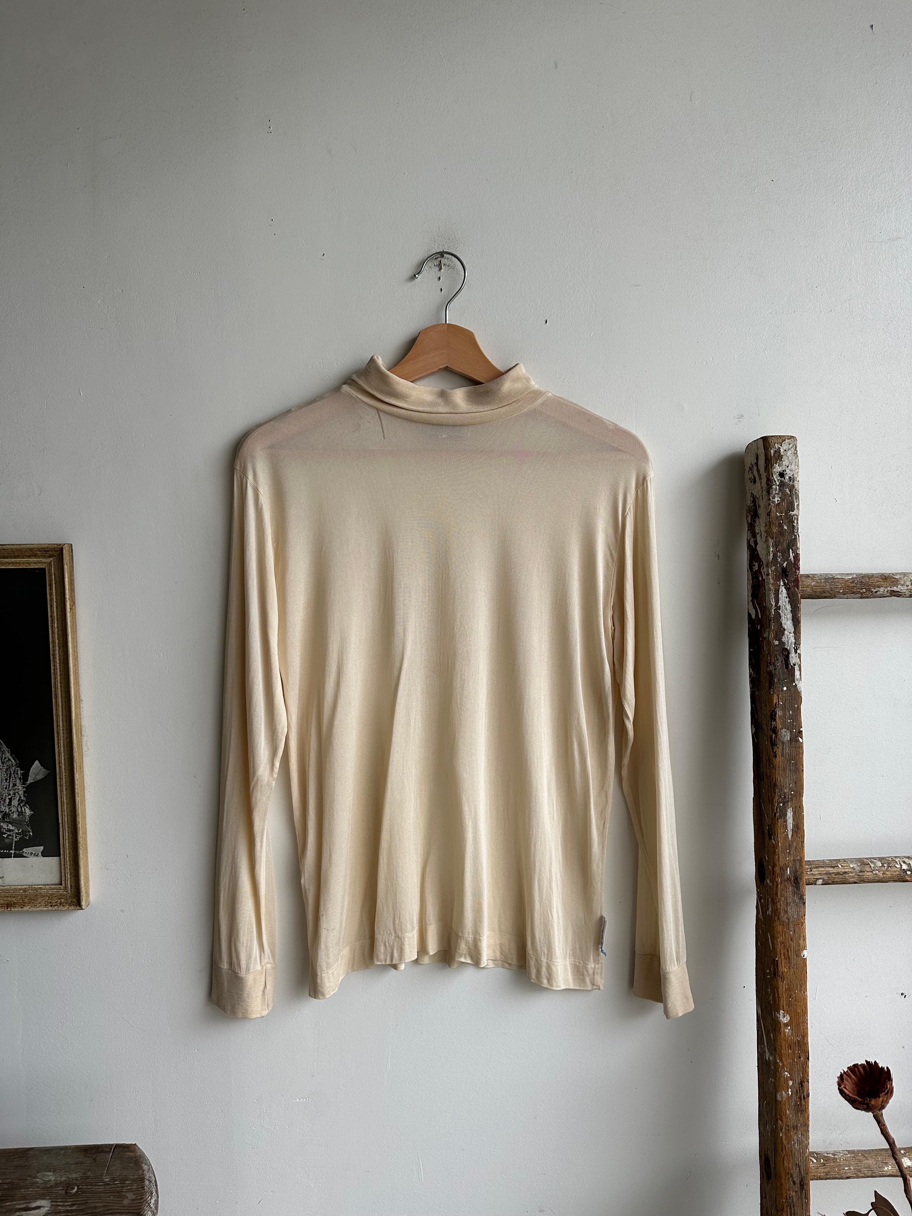 1980s Sheer Silk Turtleneck (M)