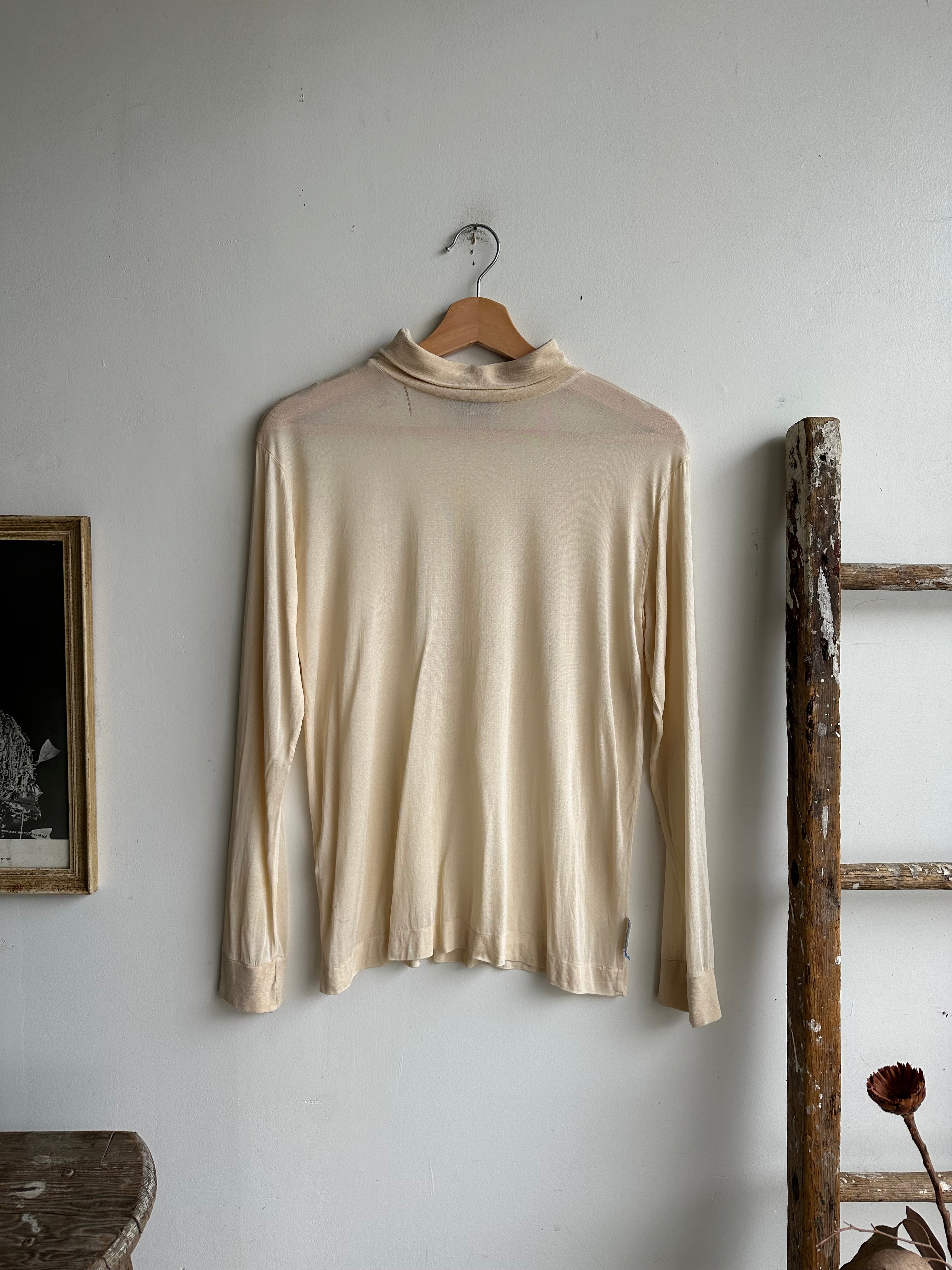 1980s Sheer Silk Turtleneck (M)