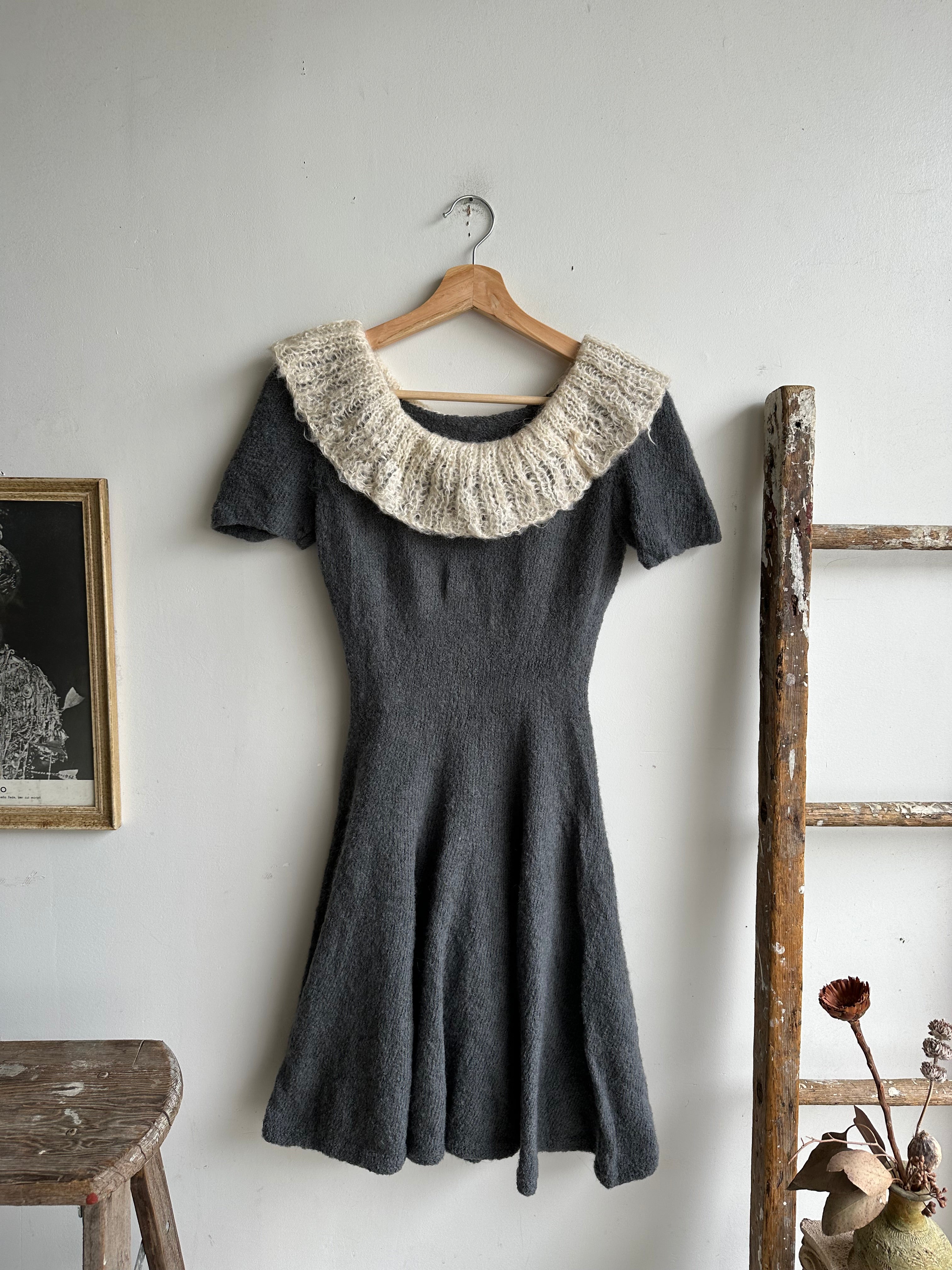 1960s Homemade Sweater Dress (S/M)